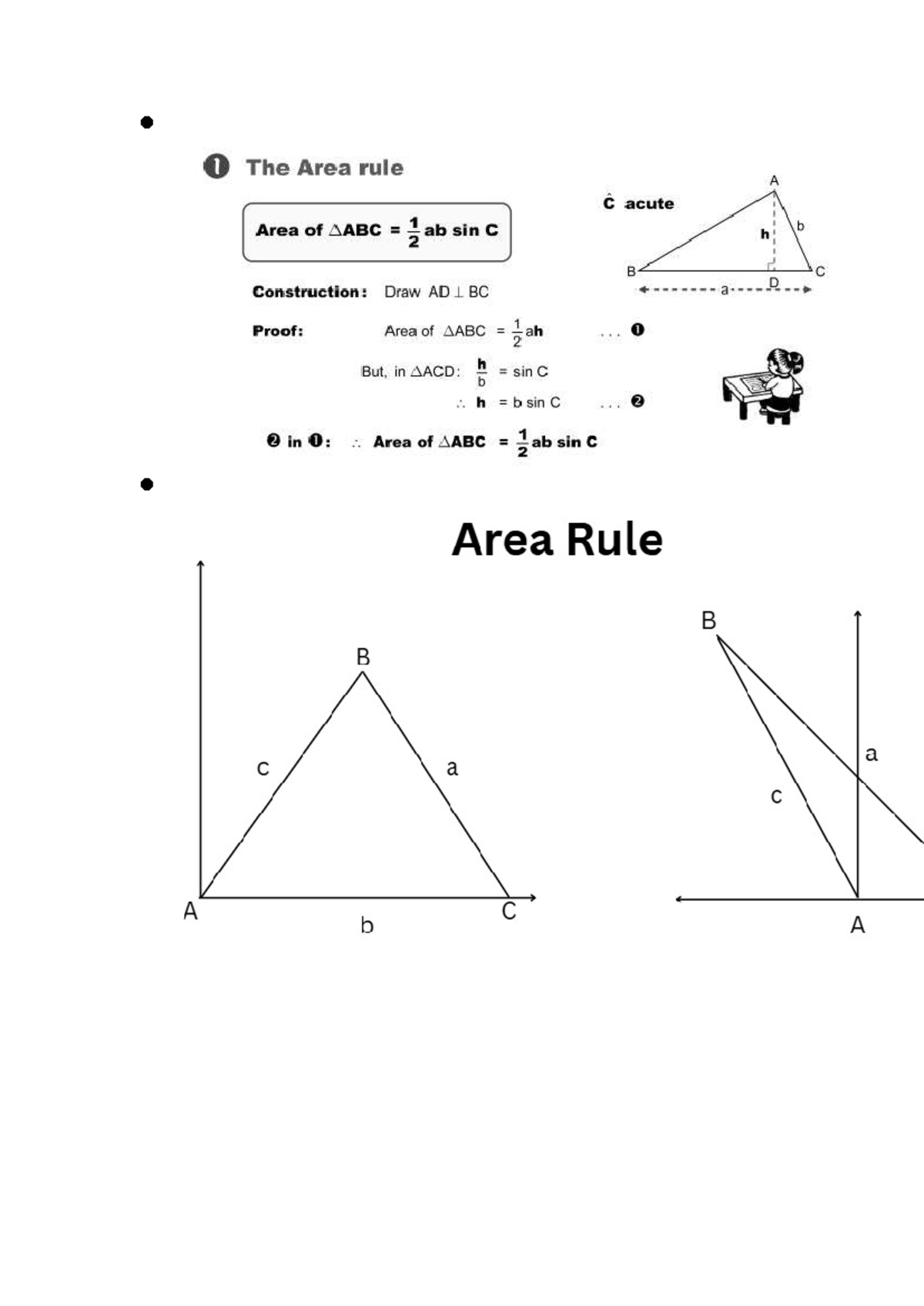 Area Rule Proof: Understanding the Area of Triangle ABC - Studocu