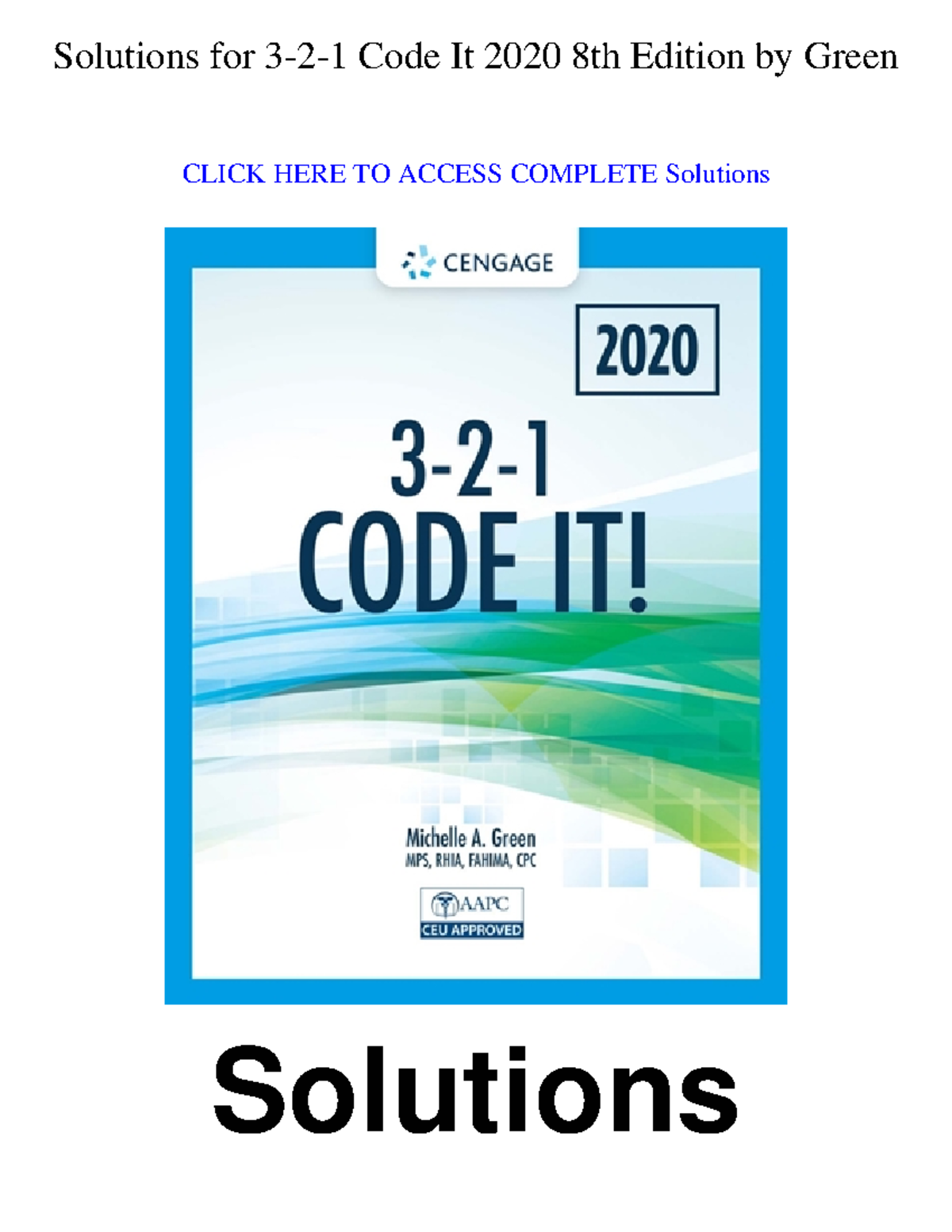Solutions for Code It! 2020 8th Edition - Complete Solutions Manual ...