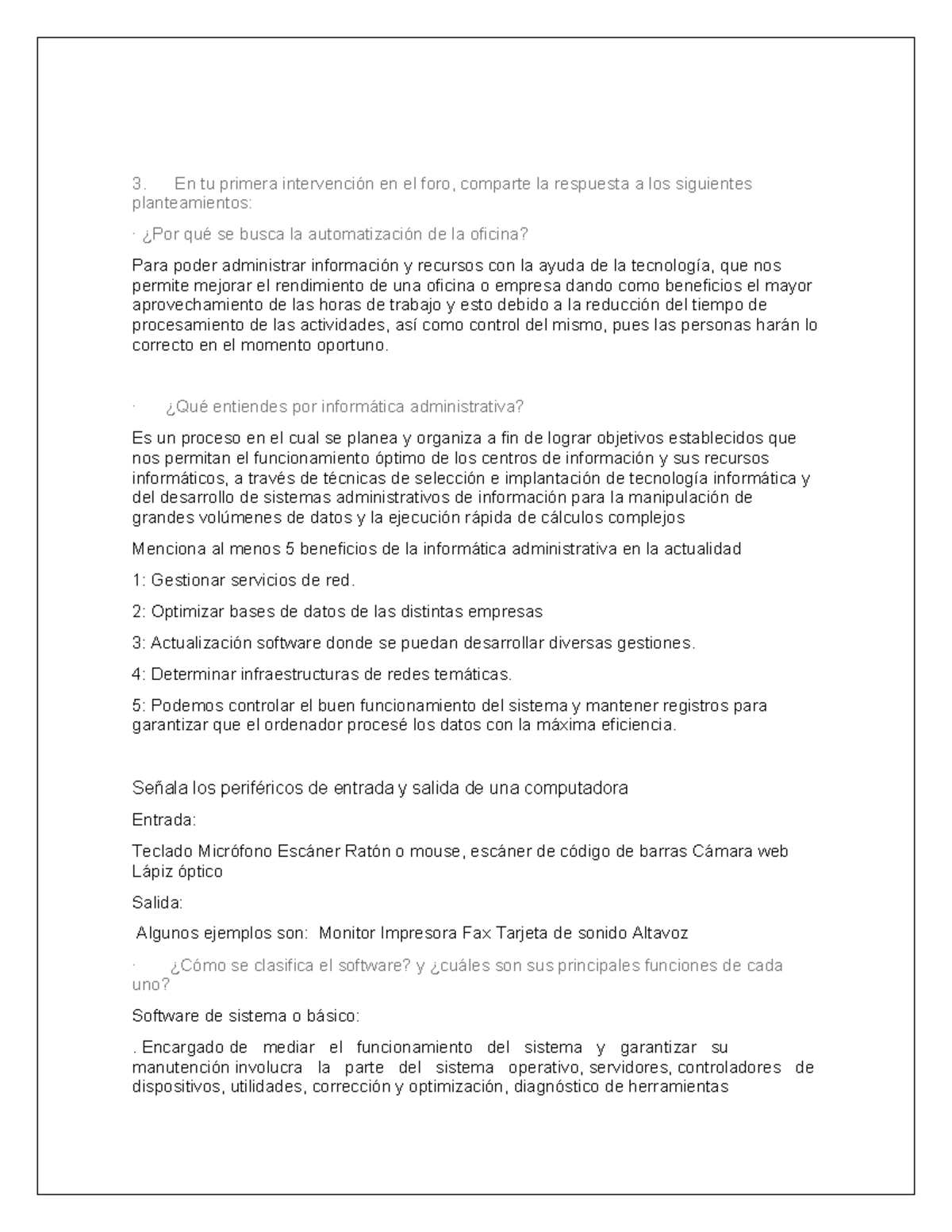 Foro de Reforzamiento: Informática y Administración 22 - Intervenciones ...