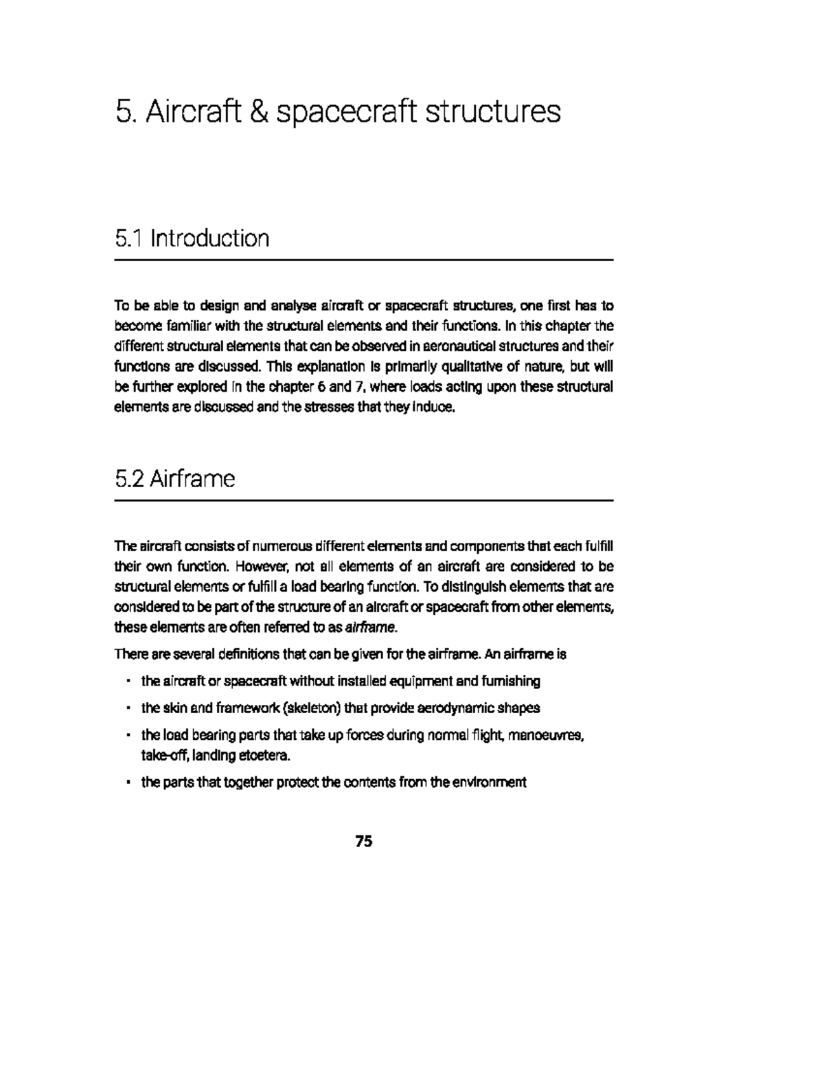 AE 5: Aircraft and Spacecraft Structures - Chapter Overview - Studeersnel