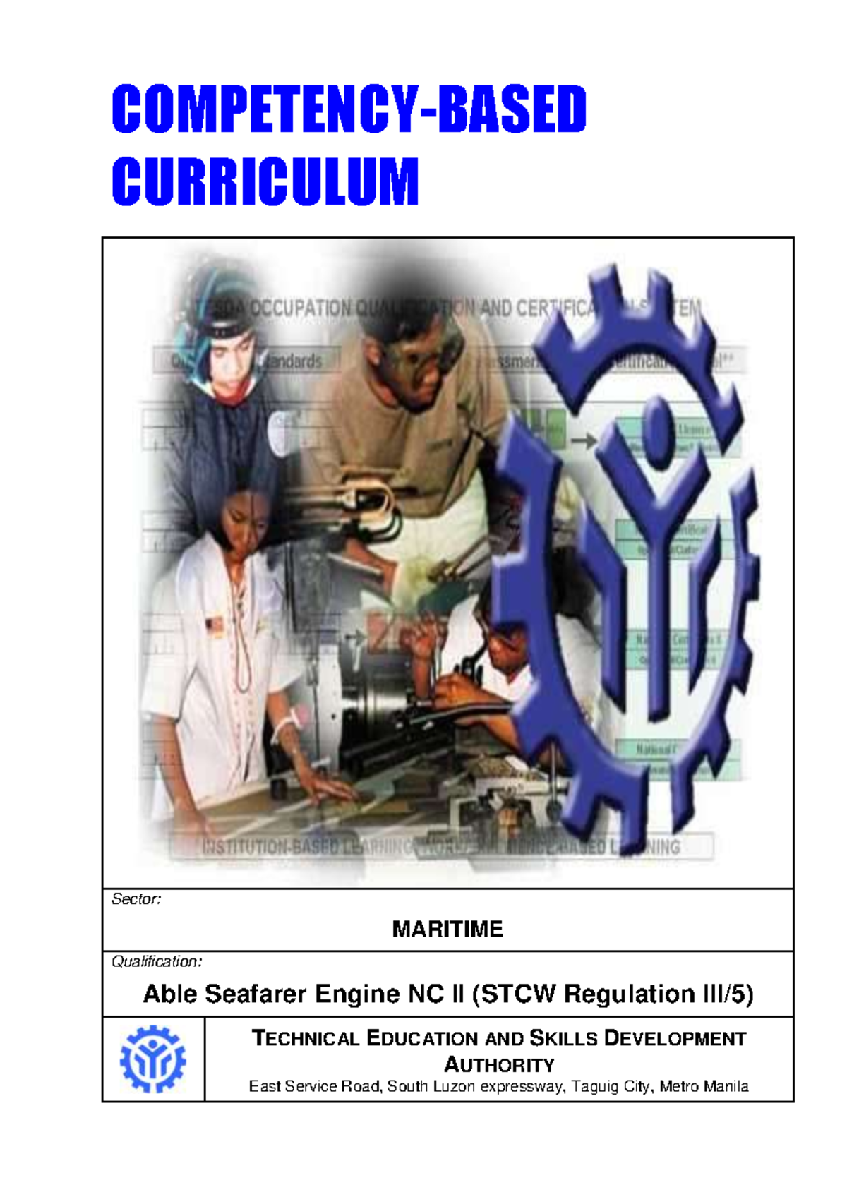 Able Seafarer Engine NC II (STCW Regulation III/5) Curriculum Guide ...