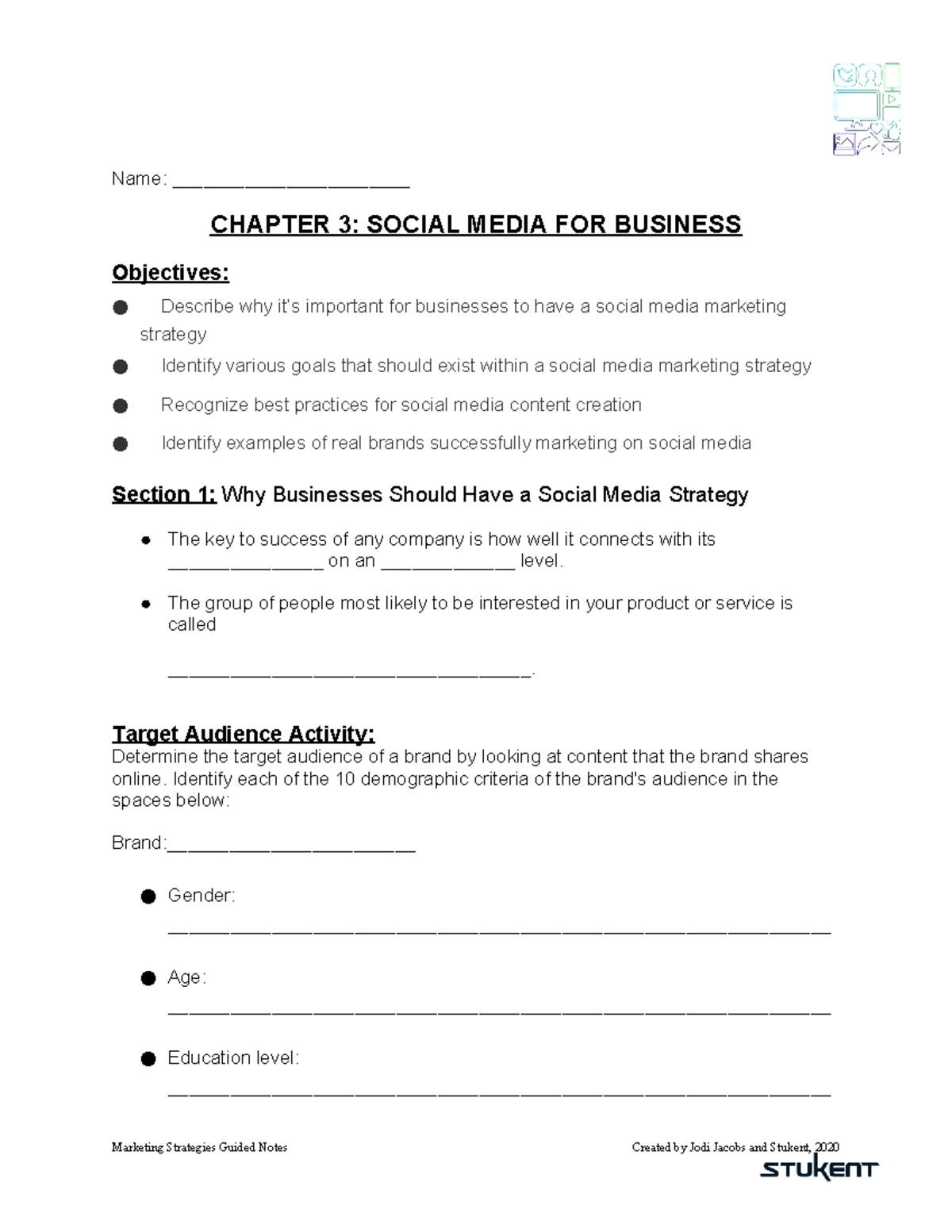 Chapter 3: Social Media for Business MS Guided Notes - Studocu