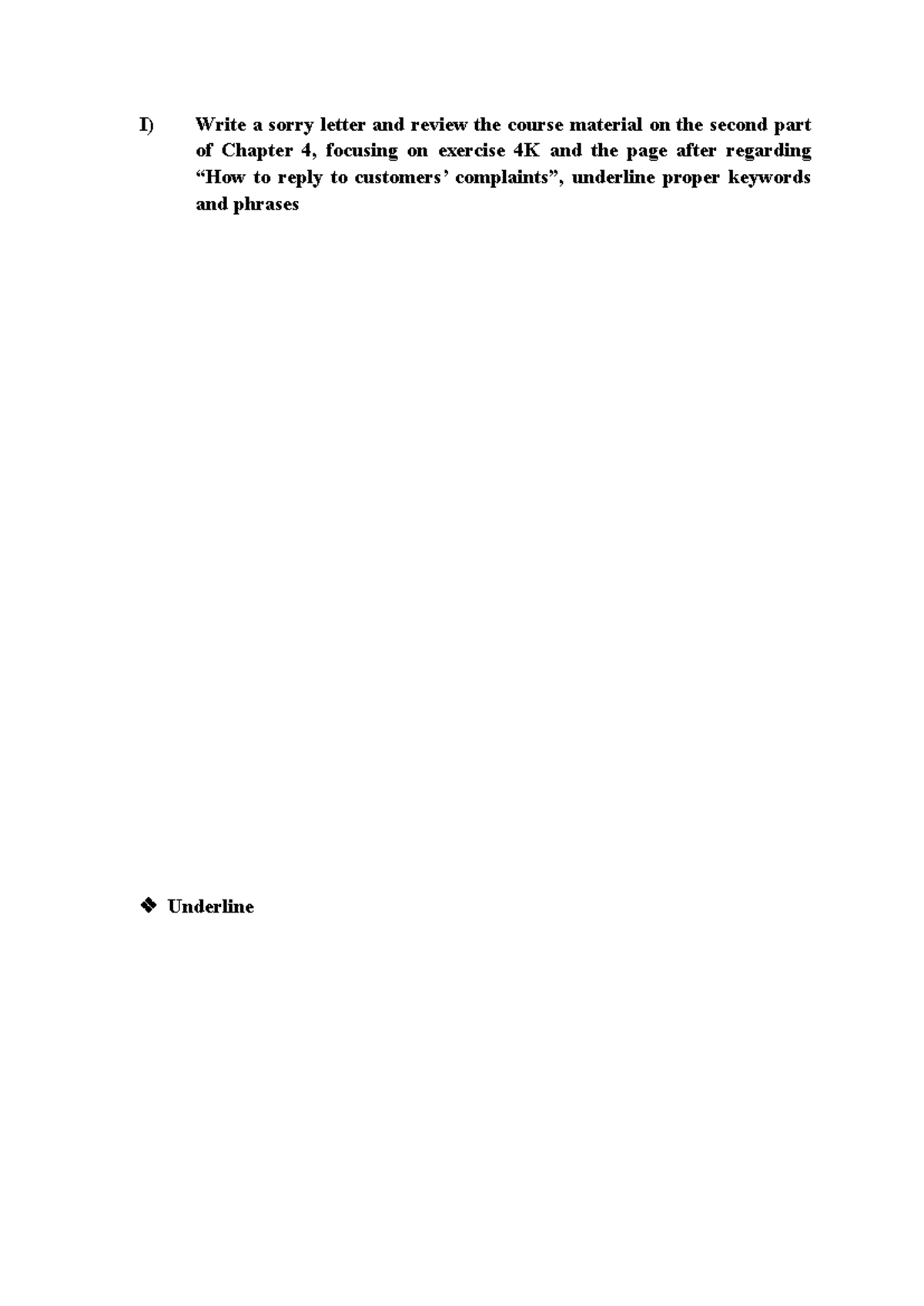 Task 1 & 2 - Apology Letter Writing & Chapter 4 Review - Studocu