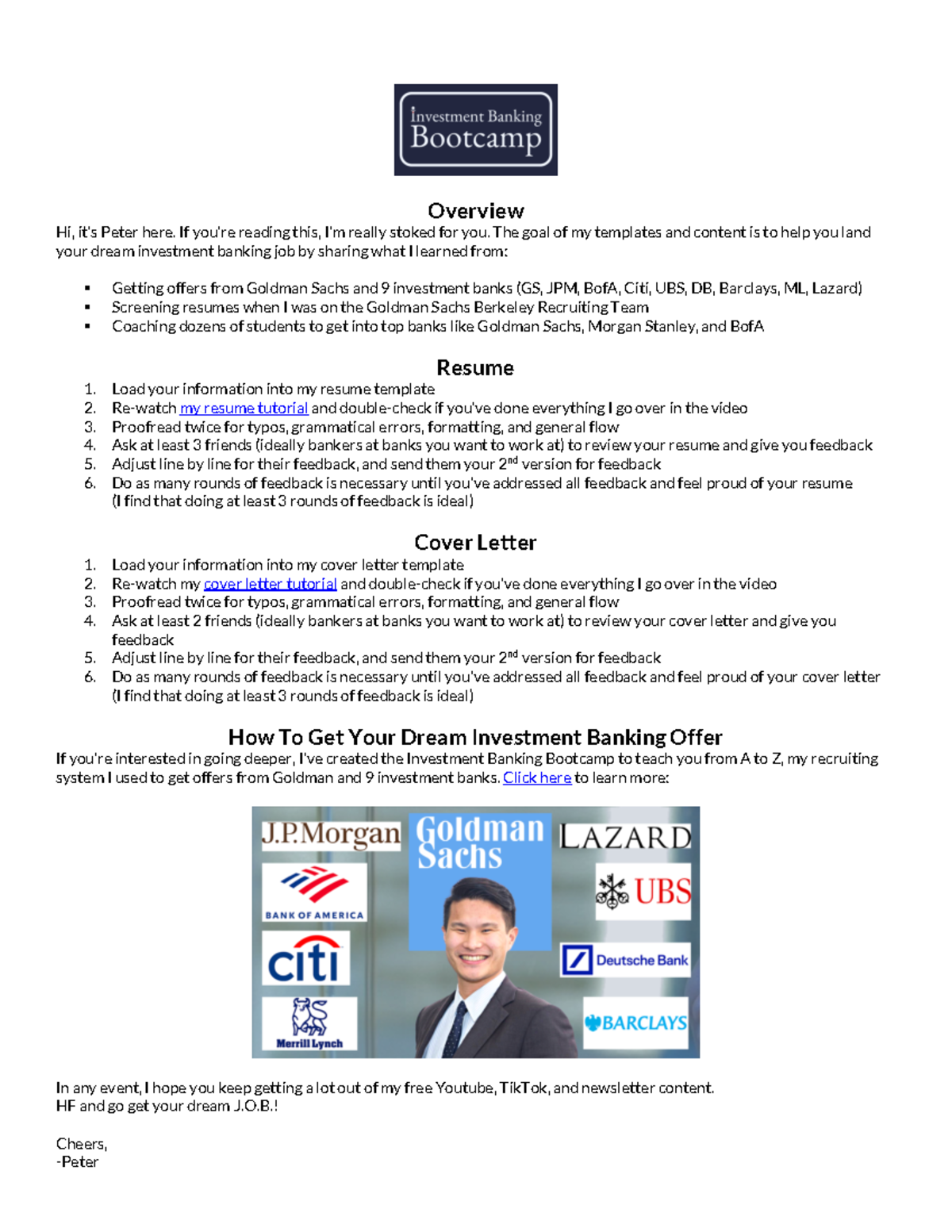 Goldman Sachs Templates & Strategies for IB Success – By Peter Su - Studocu