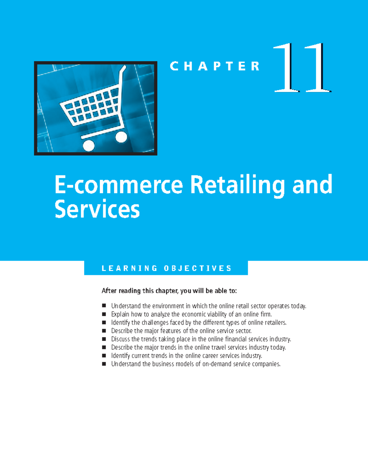 Chapter 11 e Commerce Retailing and Services - C H A P T E R 11 ...