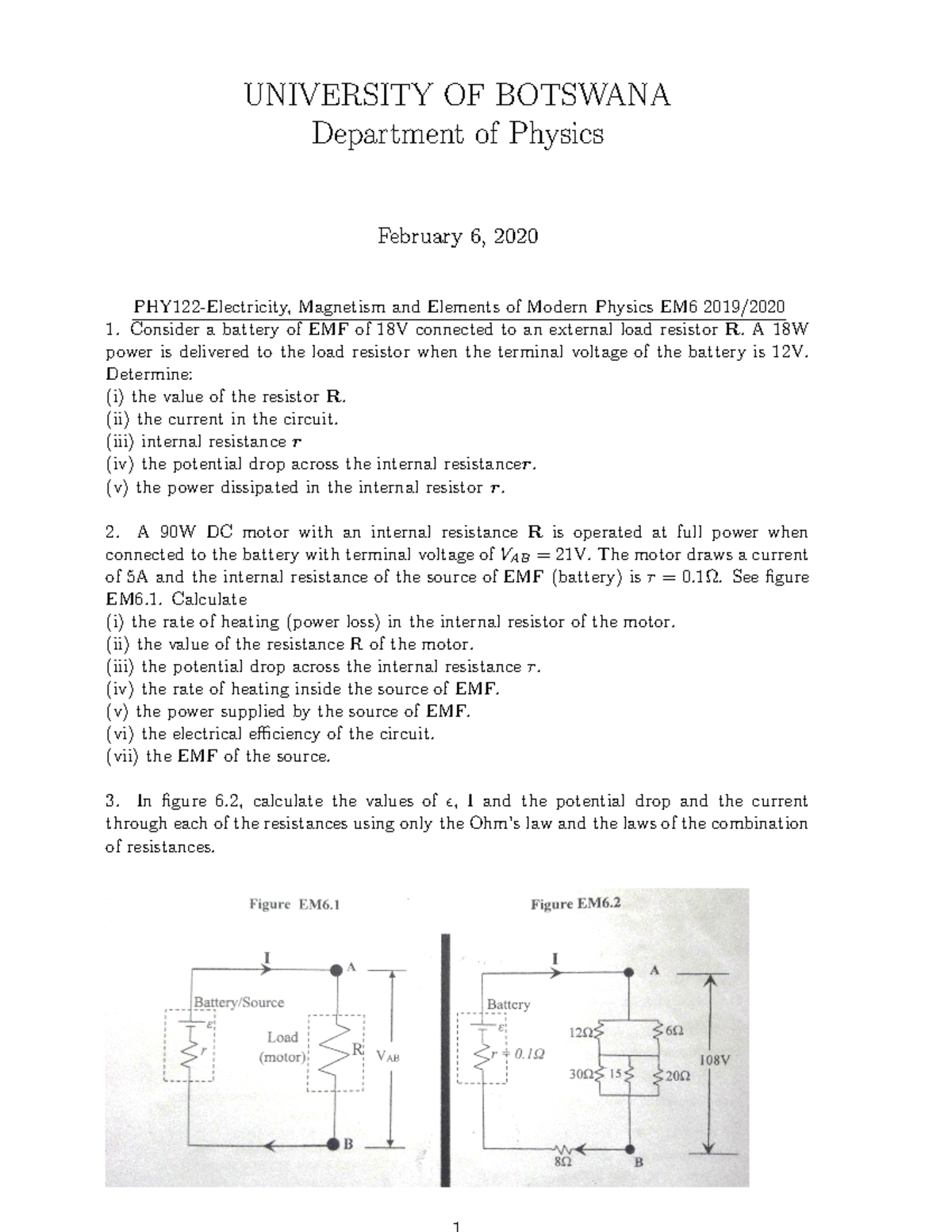 PHY122 - EM6 Lecture Notes on Electricity and Magnetism Concepts - Studocu