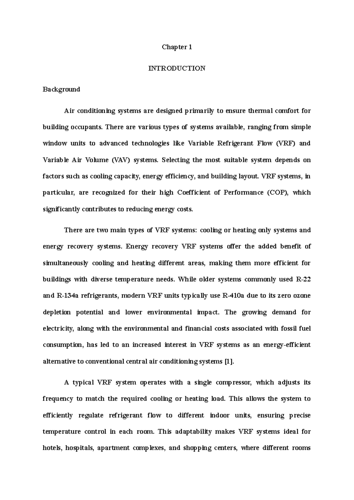Chapter 1 - A comprehensive review of VRF system - Chapter 1 ...