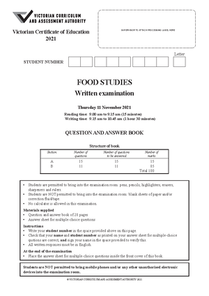 food - 11 - Australian Capital Territory (ACT) Senior Secondary ...