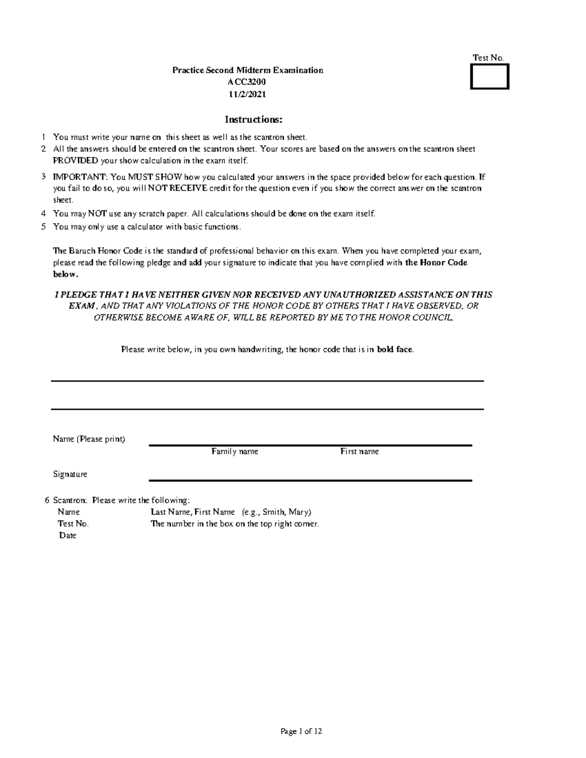 ACC 3200 Practice Midterm Exam 2 Study Guide 2021 - Studocu