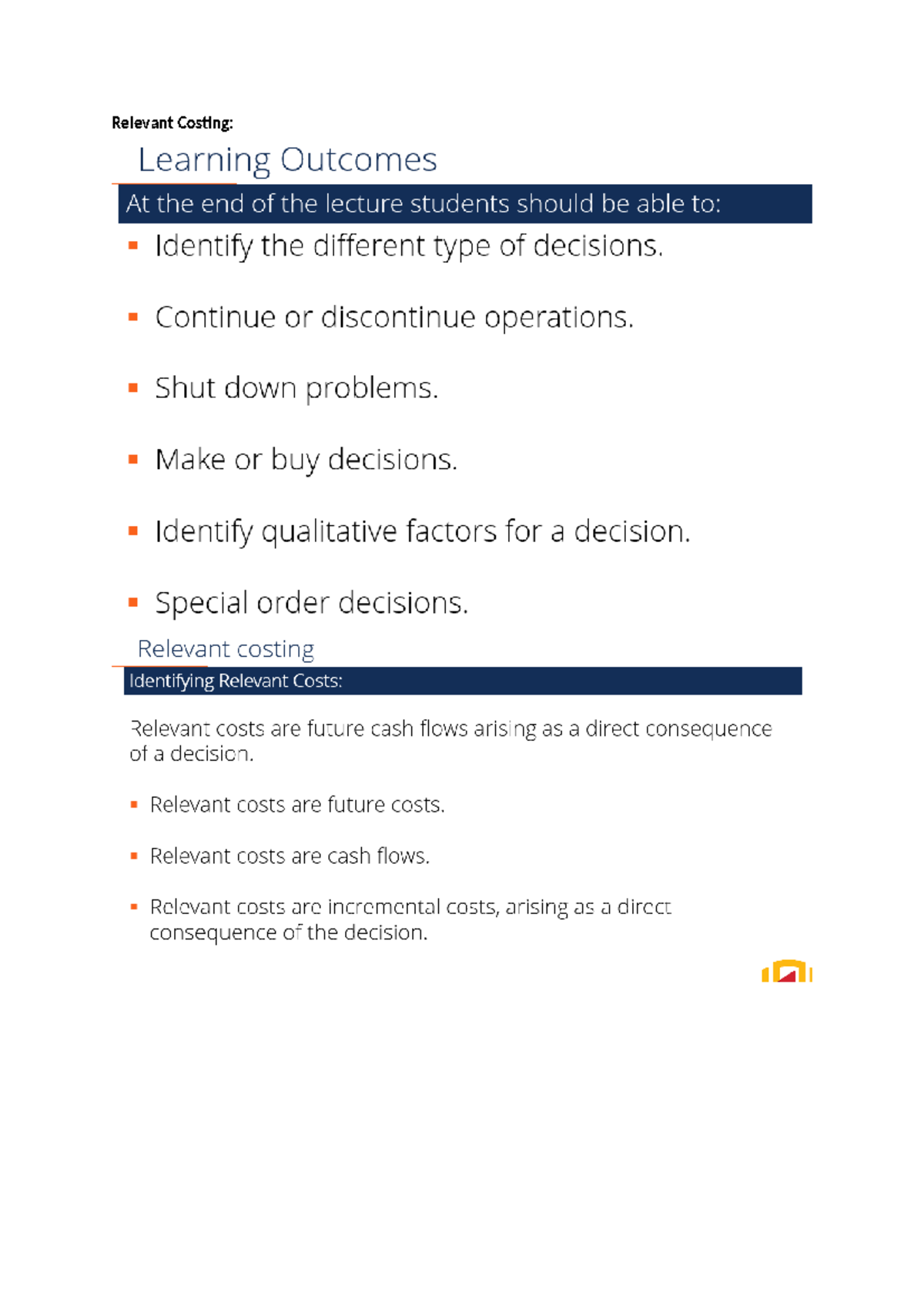 Tjitjo Cost 202 summary Unit 1&2 2 - Cost and Management Accounting 201 ...