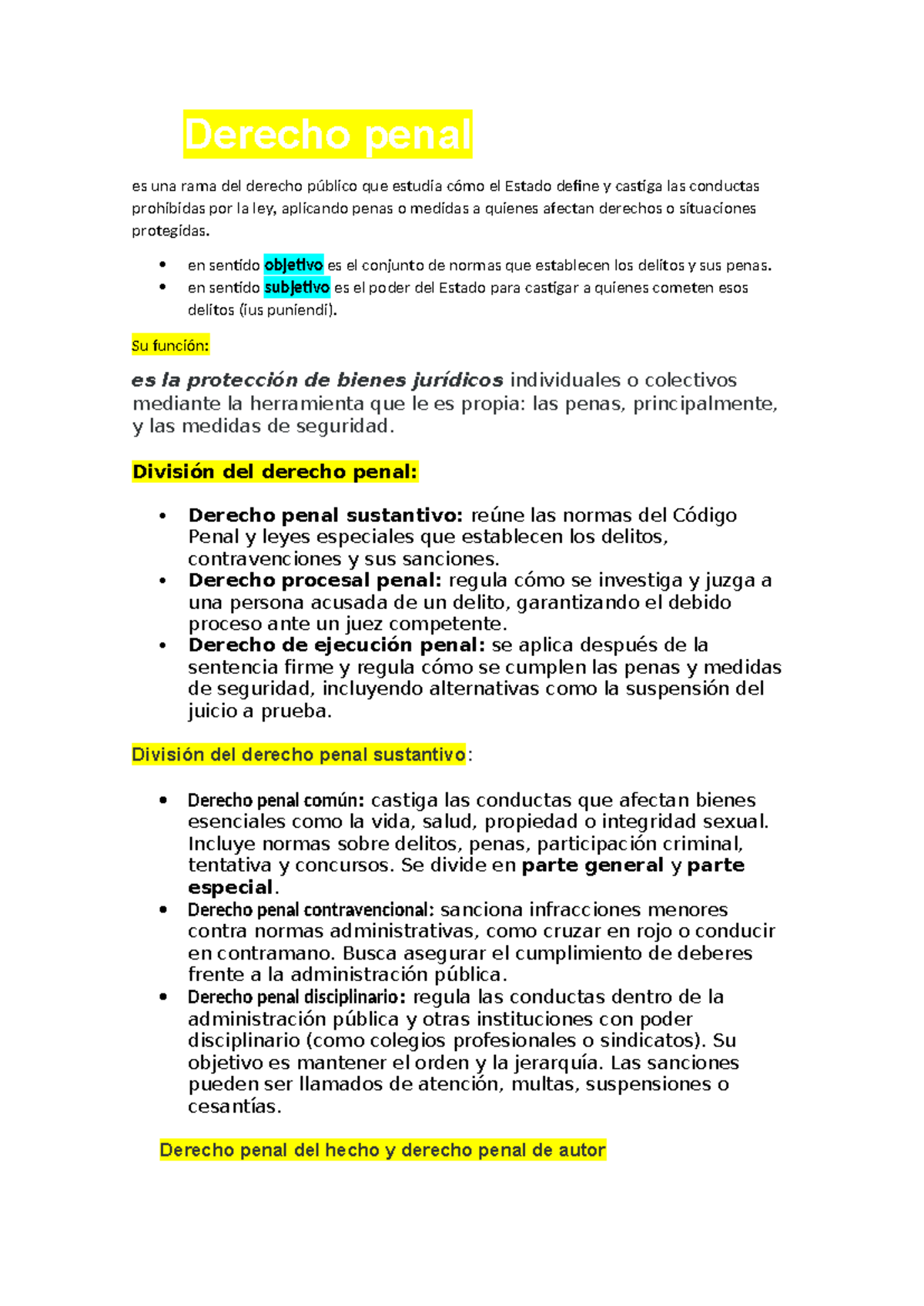 Resumen del Módulo 1 y 2 de Derecho Penal (DP-101) - Studocu