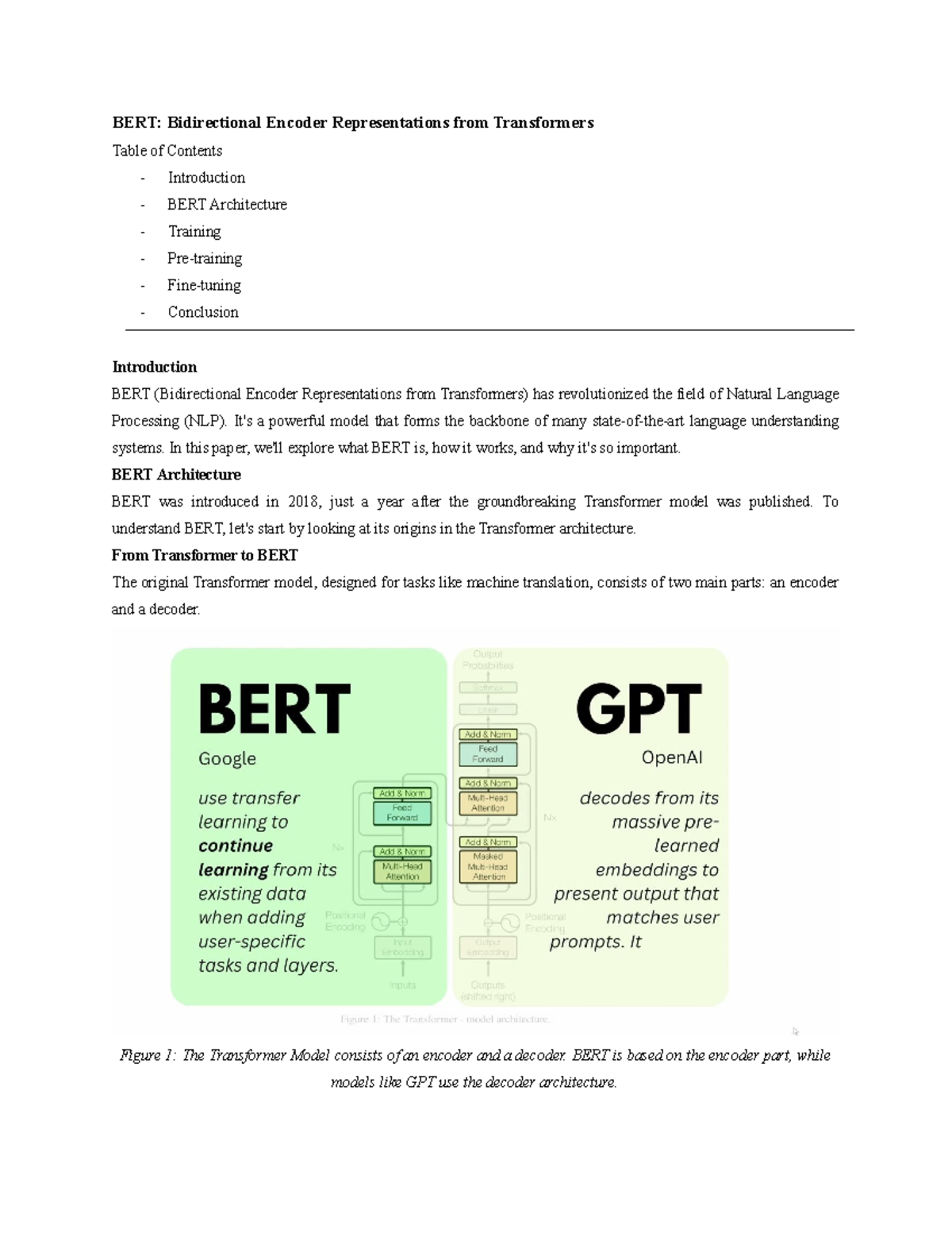BERT: Bidirectional Encoder Representations Overview (NLP 101) - Studocu