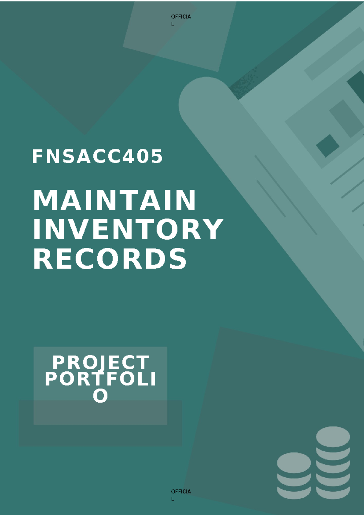 FNSACC Project Portfolio: Inventory Records and Schedule Completion ...
