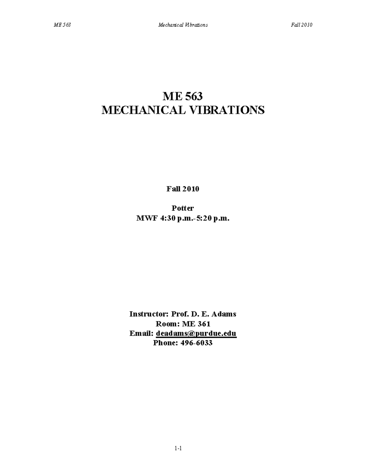 ME 563 Final Exam Study Notes on Mechanical Vibrations - Studocu