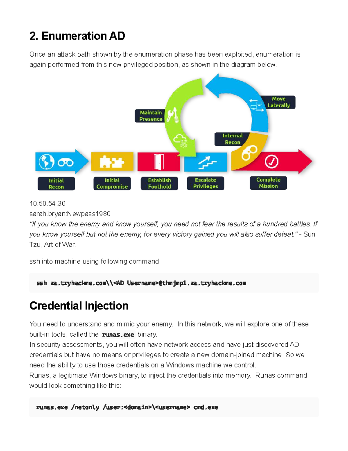 AD Enumeration Techniques and Credential Injection Methods - Studocu