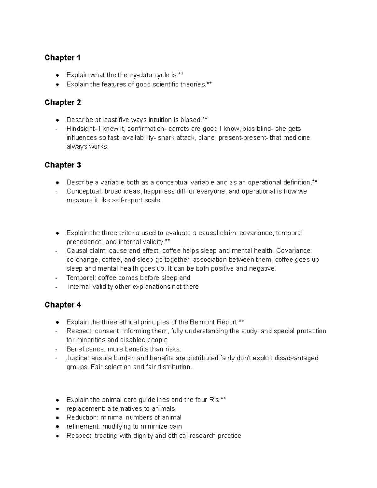 Psych 344 study guide pt 1 - Chapter 1 Explain what the theory-data ...
