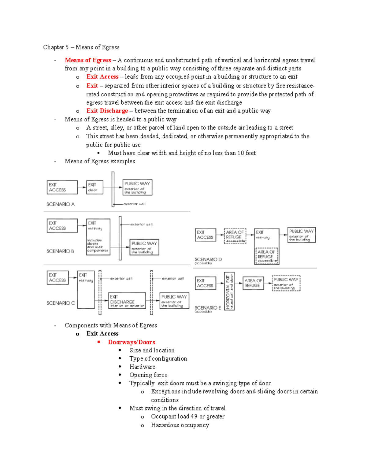 Chapter 5 – Means of Egress: Understanding Exit Access, Exits ...