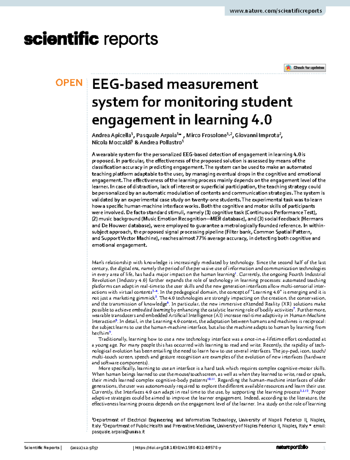 EEG-Based System for Monitoring Student Engagement in Learning 4.0 ...