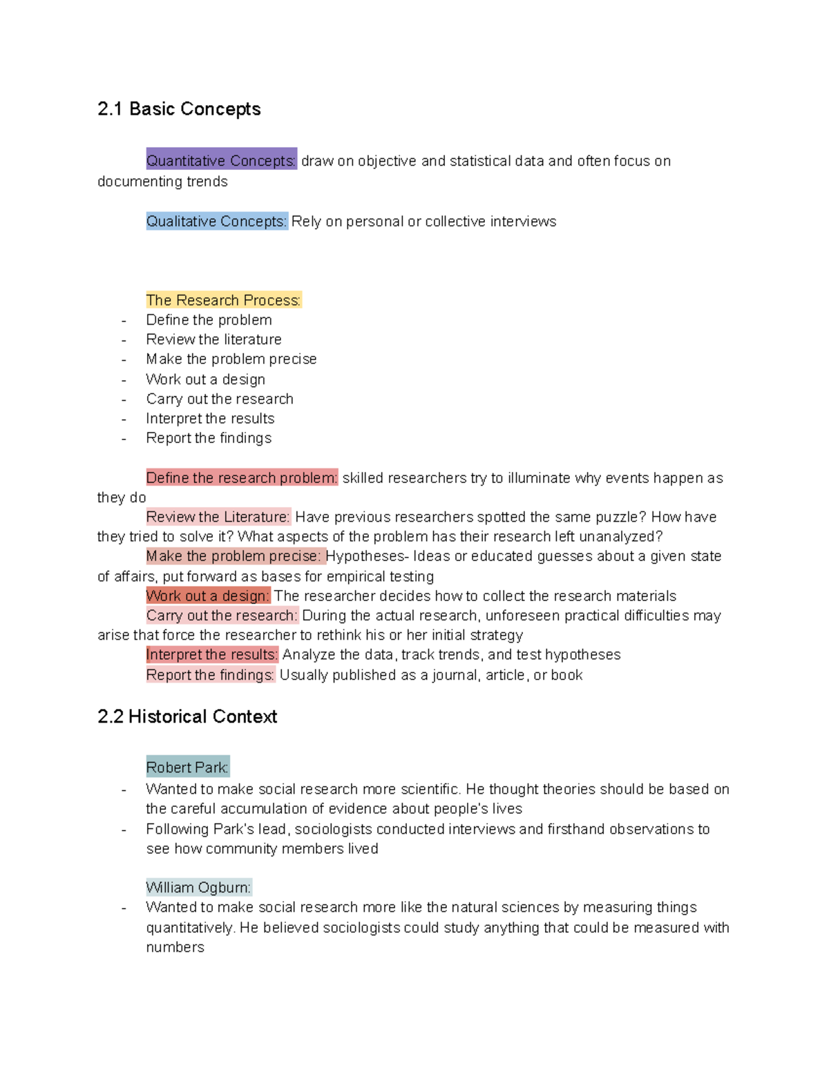 Sociology Chapter 2 & 3 Overview: Key Concepts and Research Methods ...