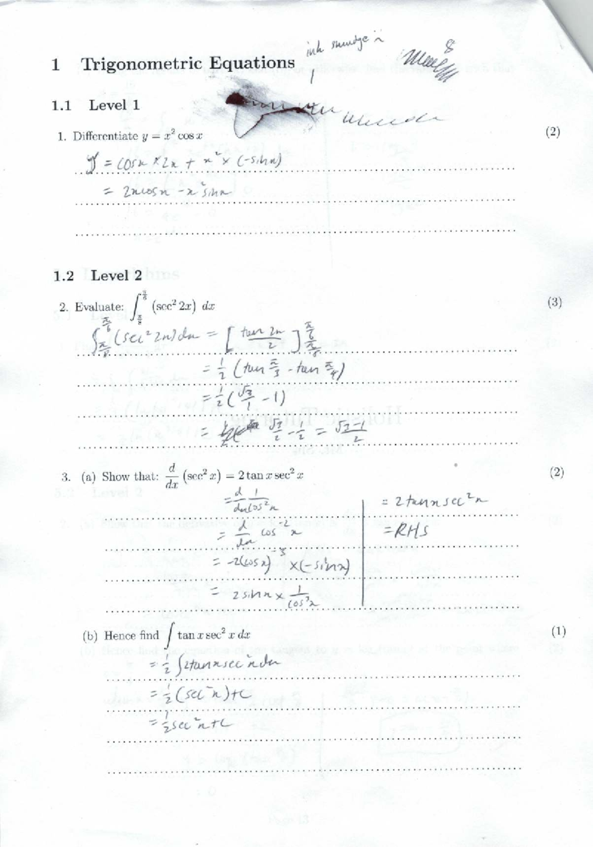 Rates and Motion Workshop Solutions (MATH 8.1) - Studocu