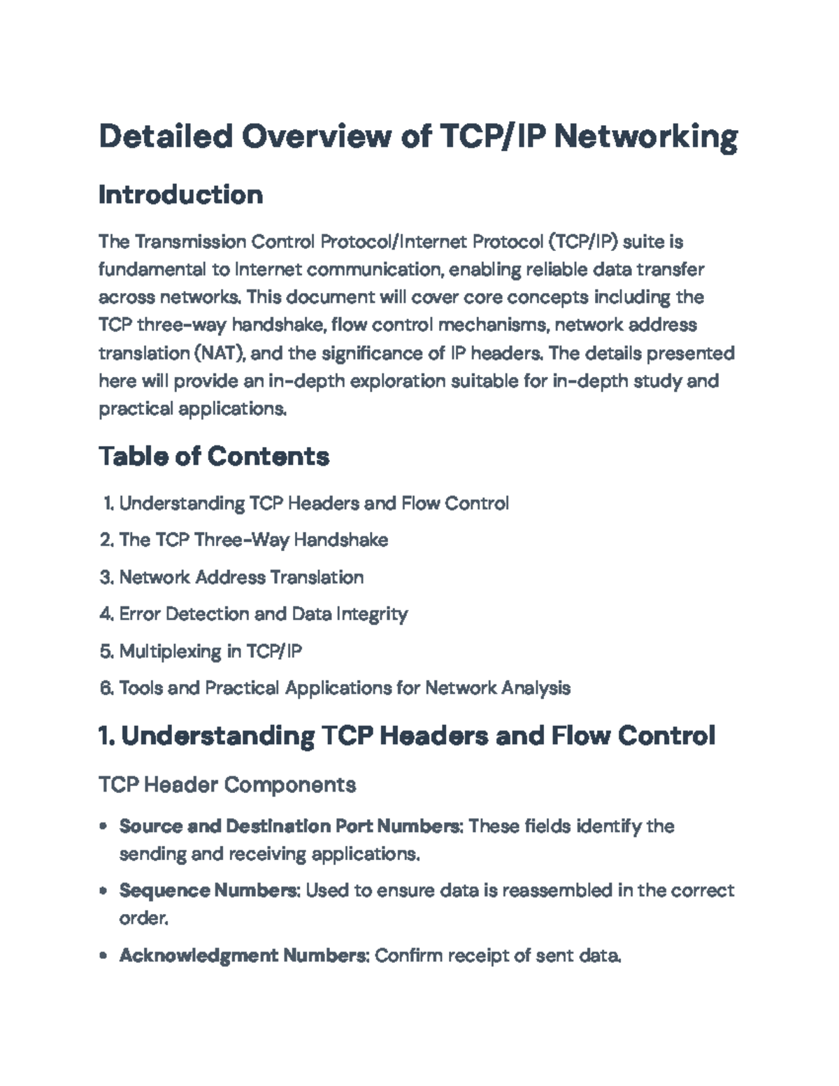 TCP/IP Networking Overview: Key Concepts and Practical Applications ...
