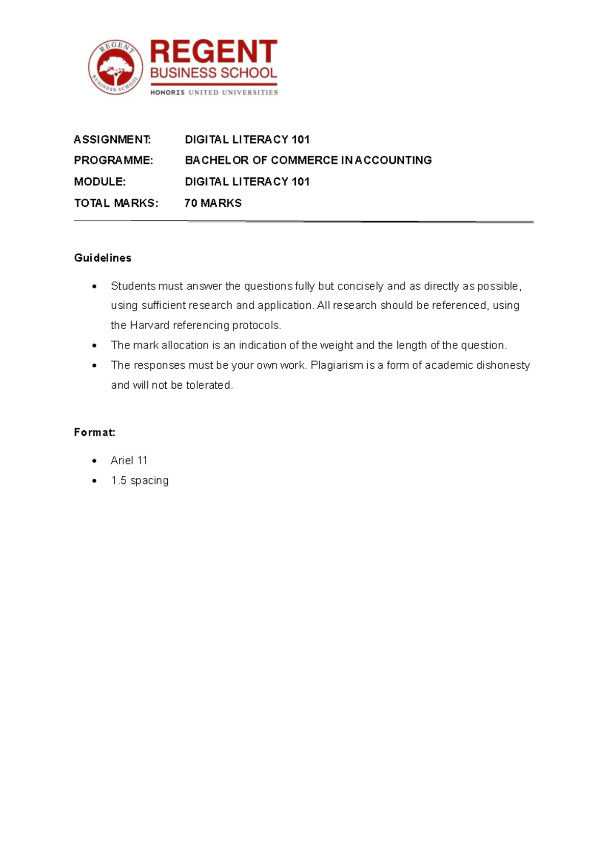 Digital Literacy 101 Assignment: Blockchain Case Study Analysis - Studocu