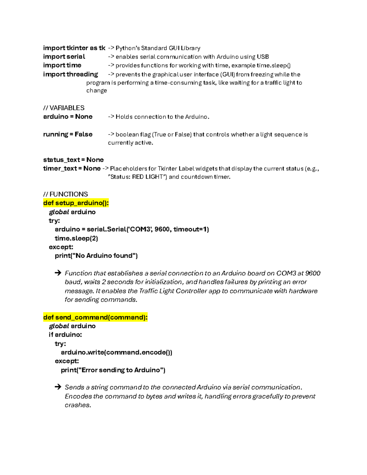 Traffic Light Controller App (CS101) - Python Tkinter Code Overview ...