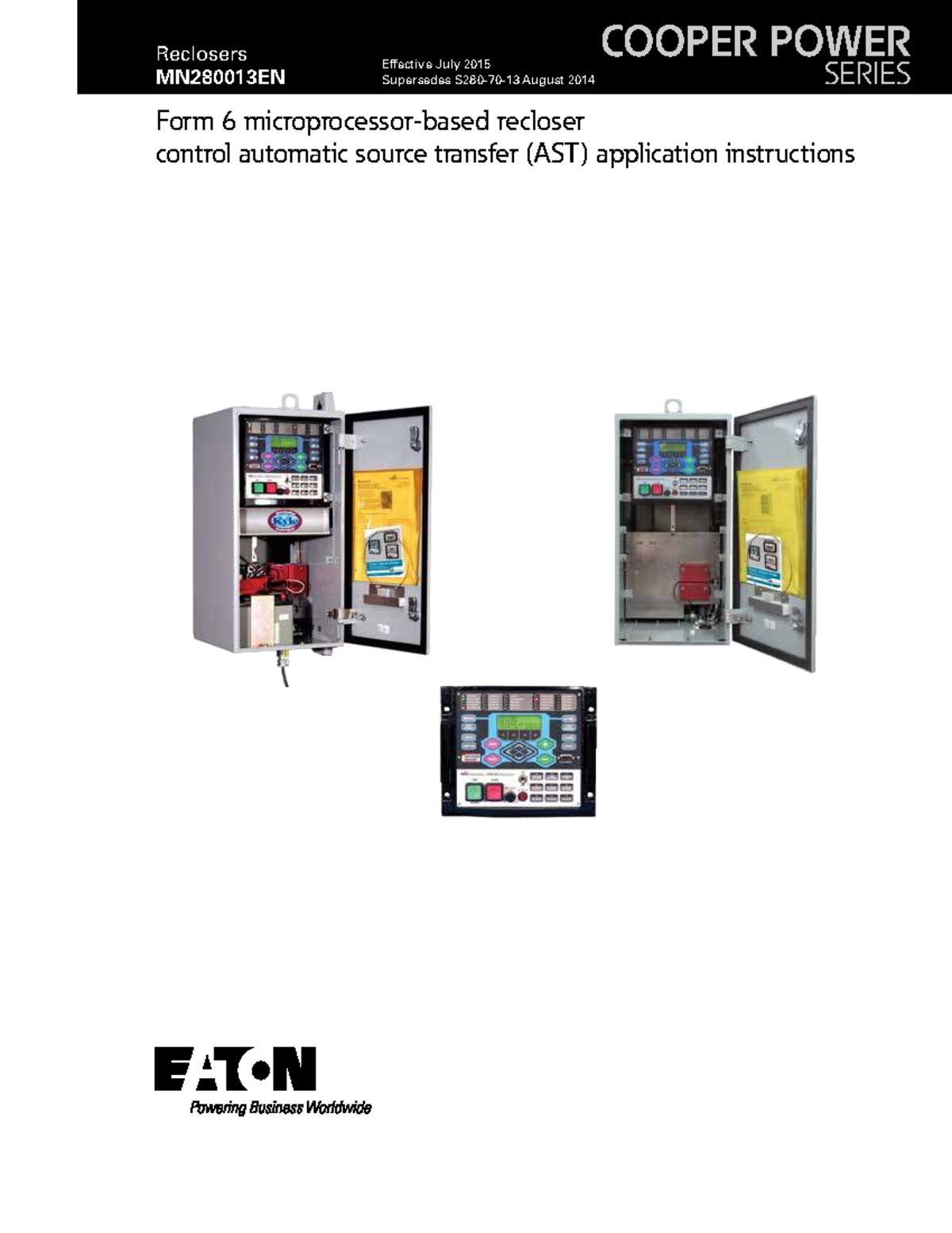 Recloser Control AST Application Instructions MN280013EN - July 2015 ...