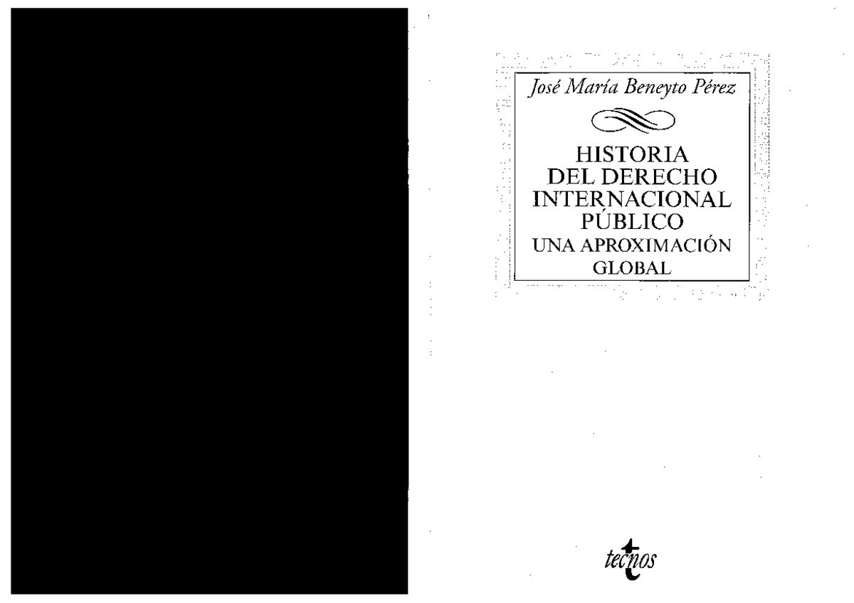 Historia del Derecho Internacional Público: Aproximación Global - J.M. Beneyto  - Document Preview