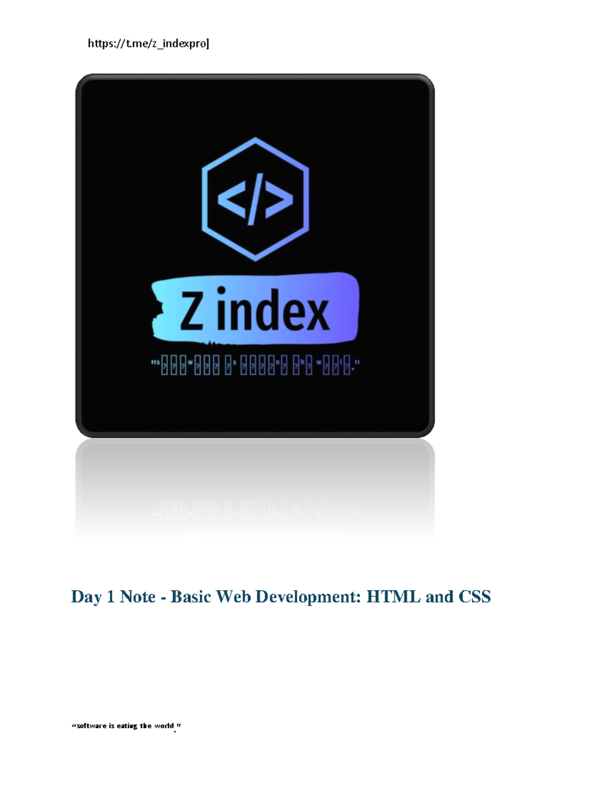 Day 1 Notes: HTML & CSS Basics for Web Development 🚀 - Studocu