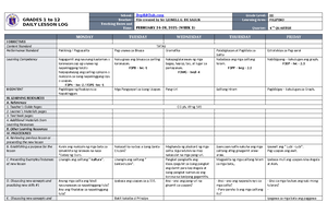 DLL Filipino 3 Q4 W1 - none - GRADES 1 to 12 DAILY LESSON LOG School ...