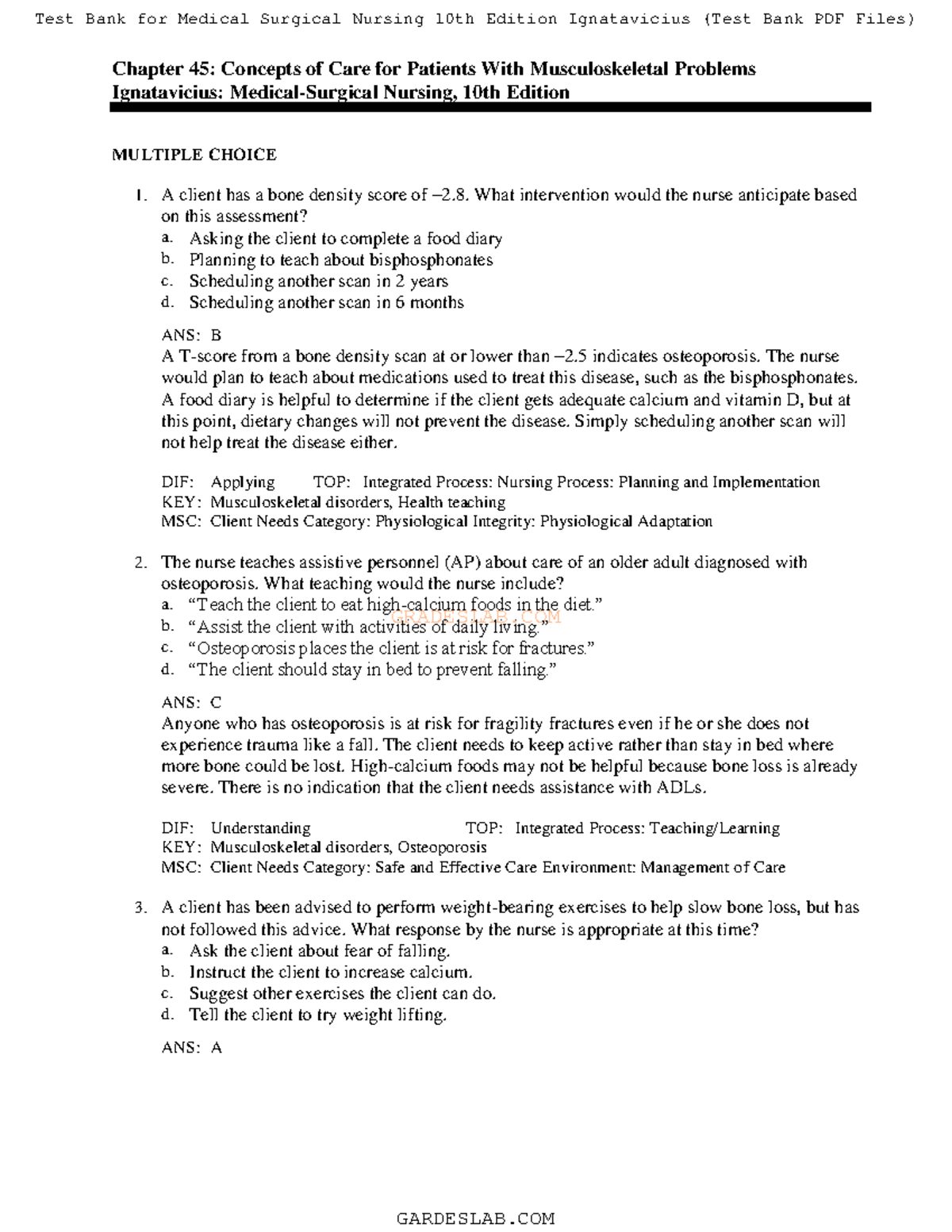 Chapter 45: Care Concepts for Musculoskeletal Disorders in Nursing ...