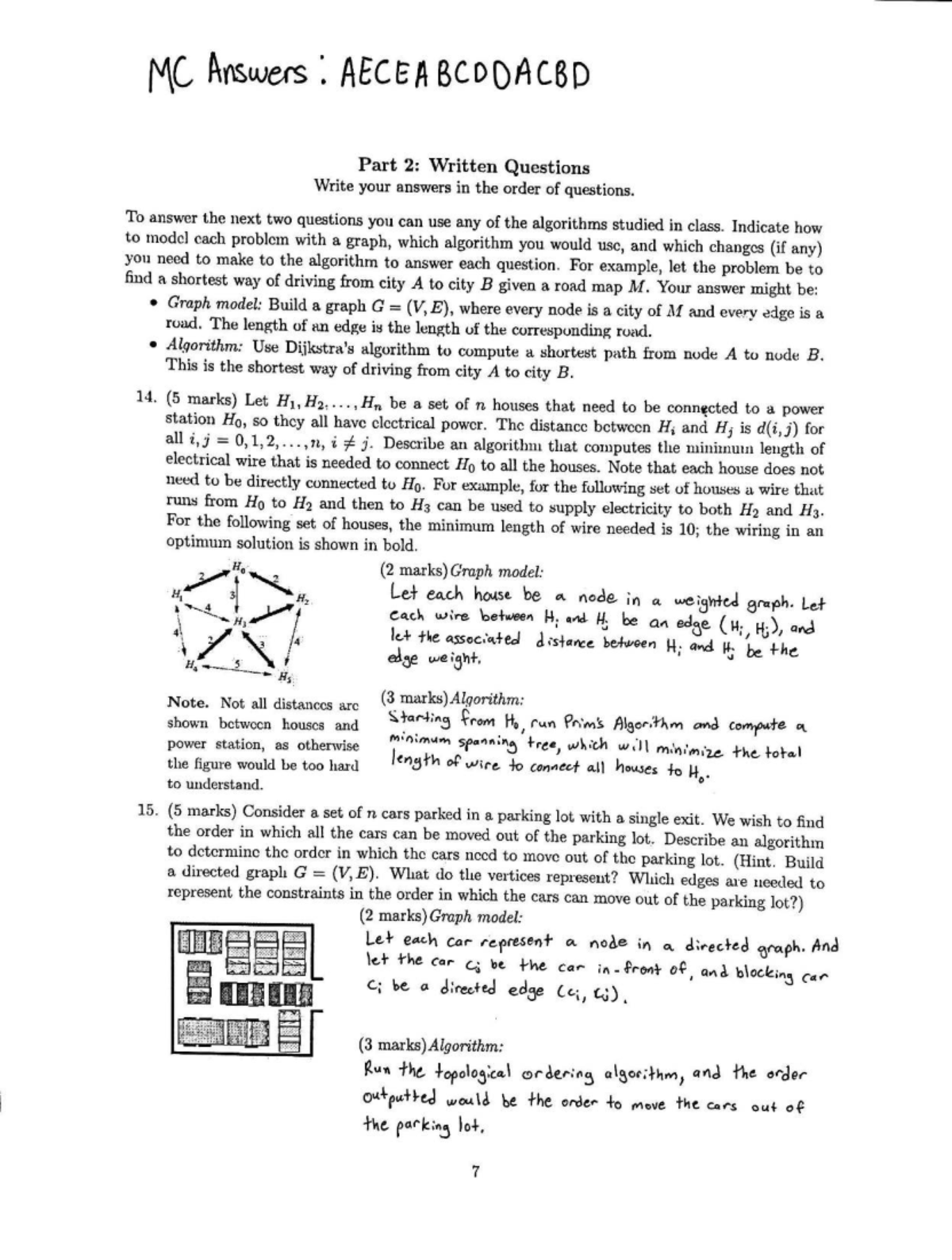 CS2210 Summer Final 2021 Solutions: Algorithms and Graph Theory - Studocu