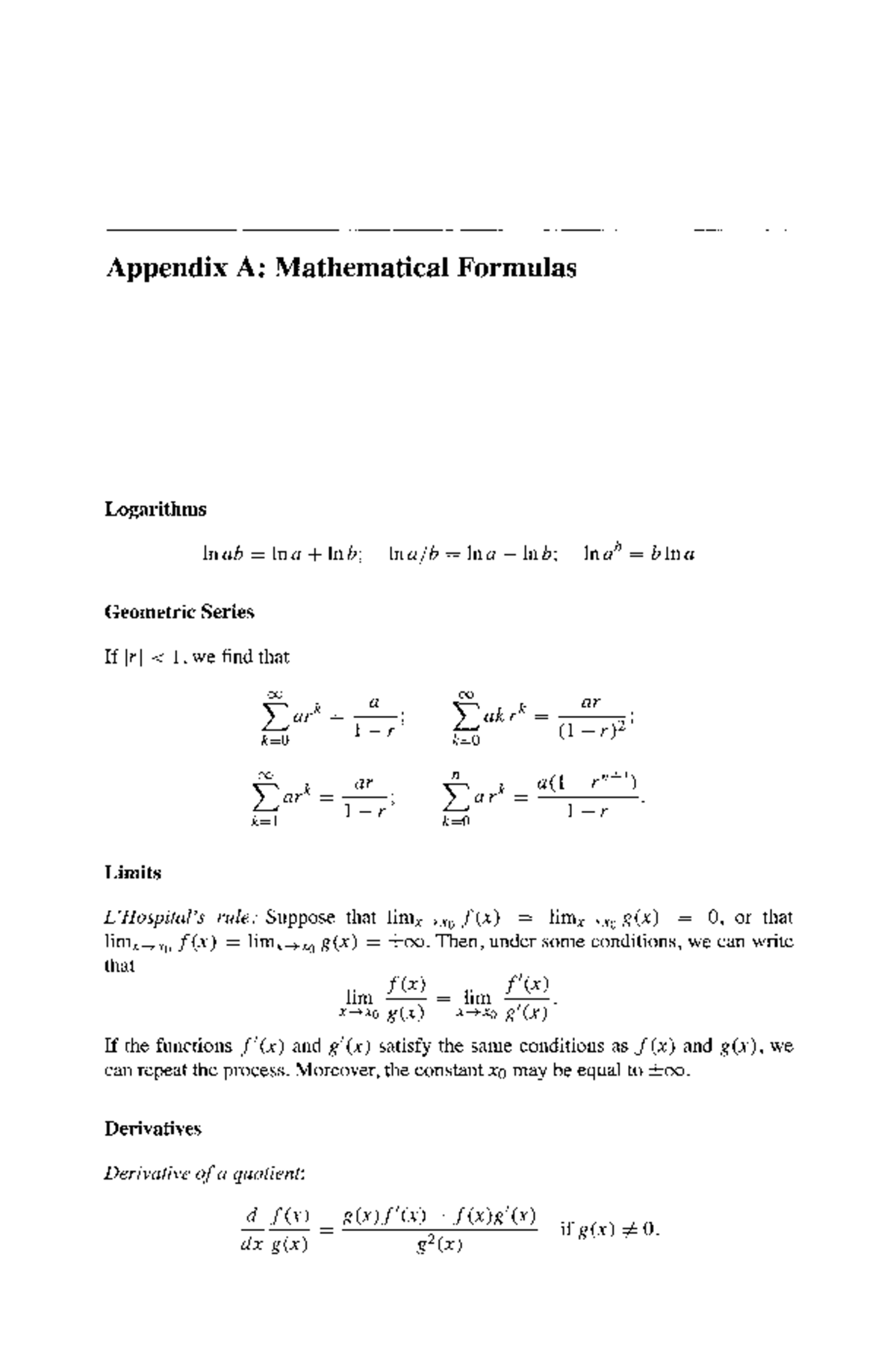 2006 Bookmatter Applied Probability And Statistic - Appendix A ...