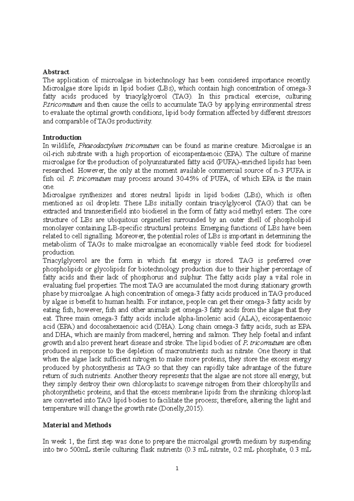 Lab assignment - lab report - Abstract - Studocu