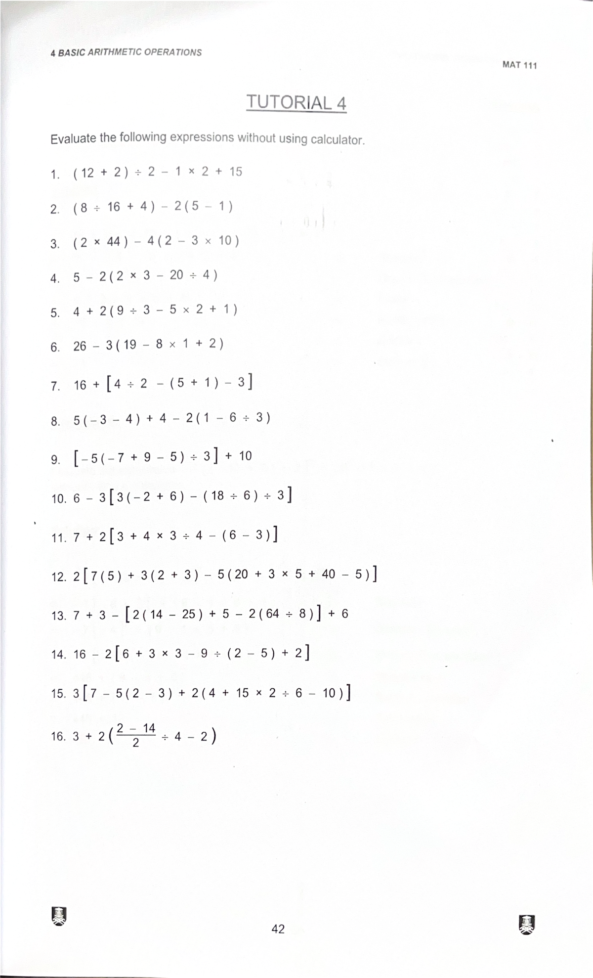 4 Basic Arithmetic Operations - Business Mathematics - 4 BASIC ...
