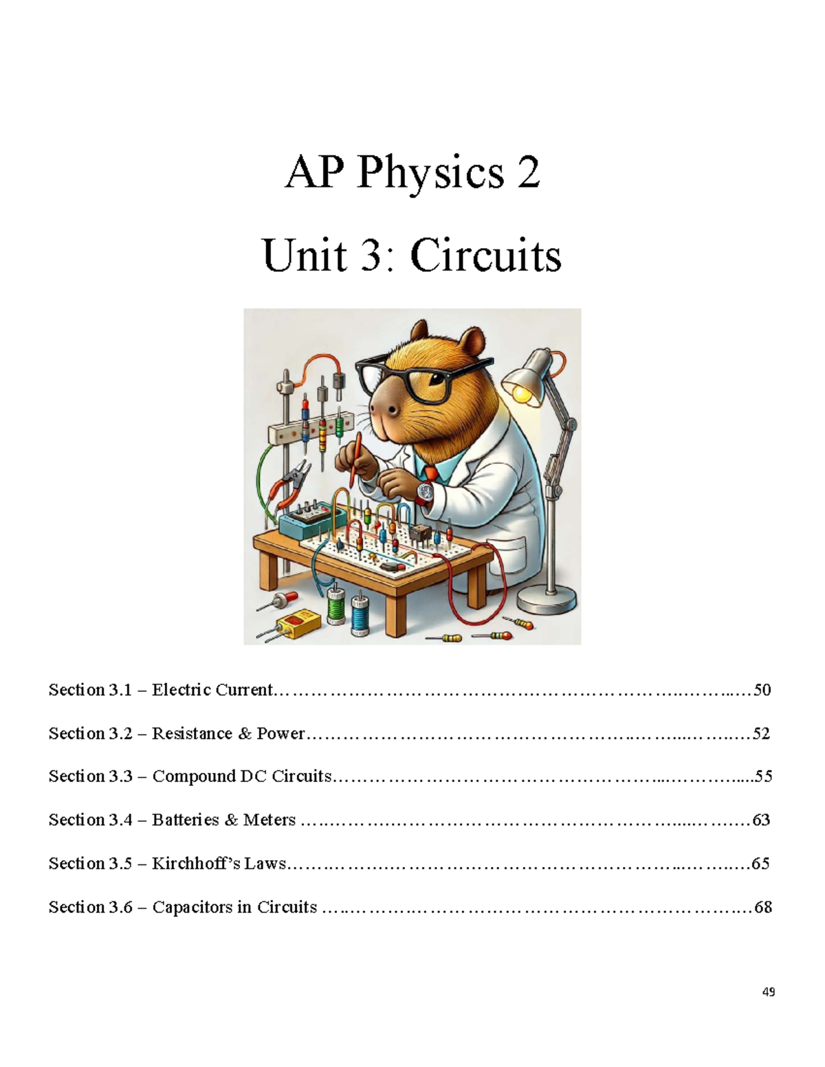 AP Physics 2 Unit 3: Circuits Comprehensive Study Notes - Studocu