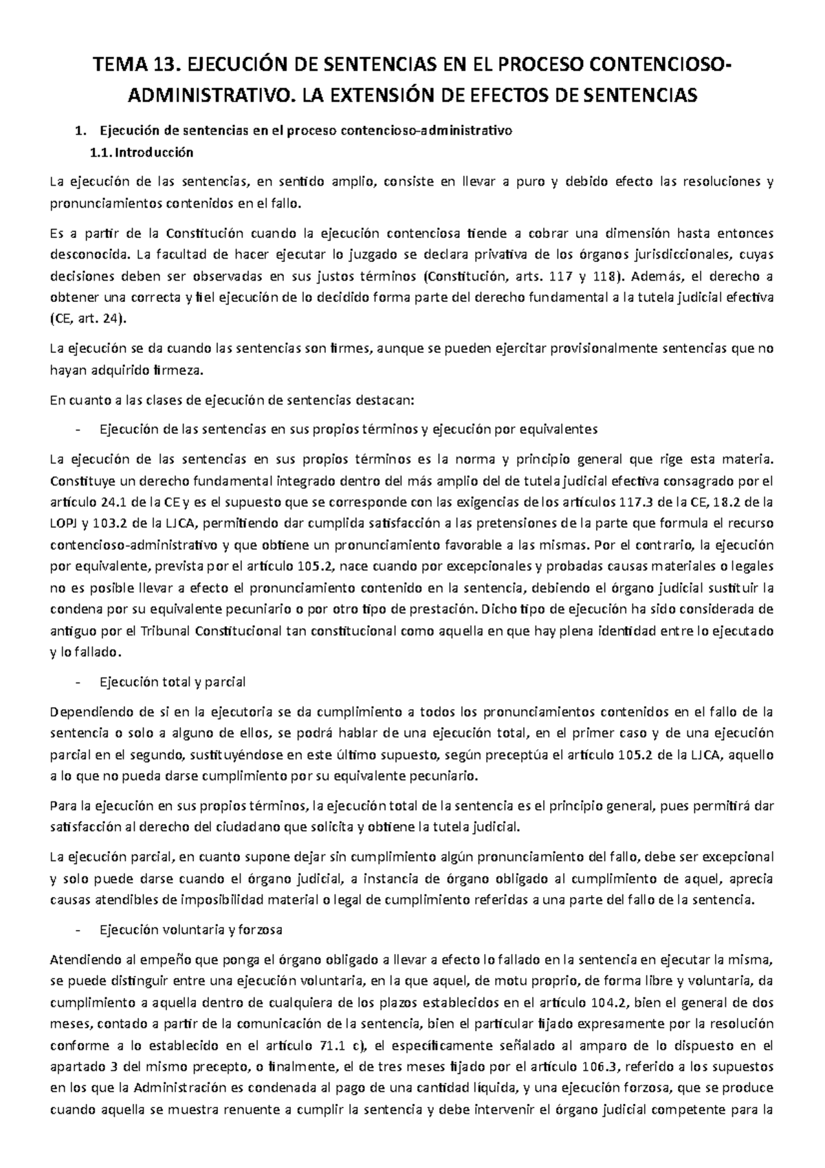 TEMA 13 - Ejecución de Sentencias en el Proceso Contencioso ...