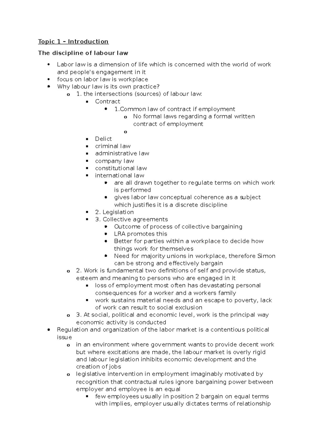 Labour Law 101 - Intro to Key Concepts & Framework (Course Code: LAW101 ...