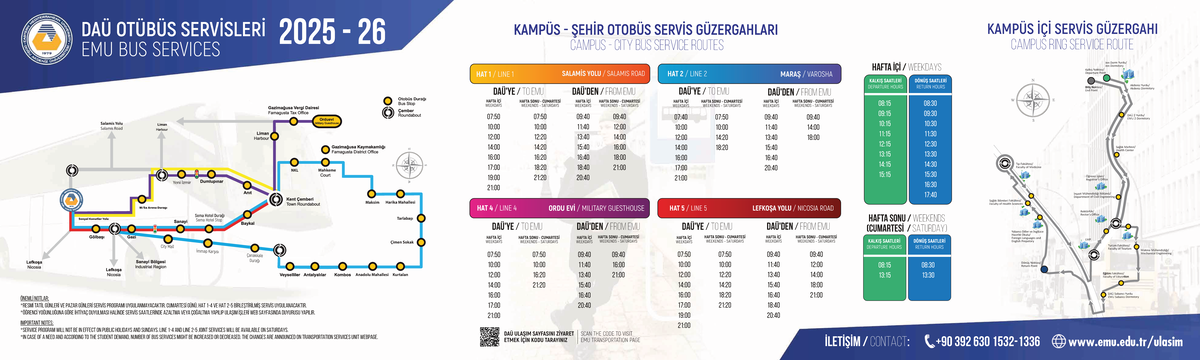 DAÜ 2025-26 Fall Semester Bus Service Routes - Studocu