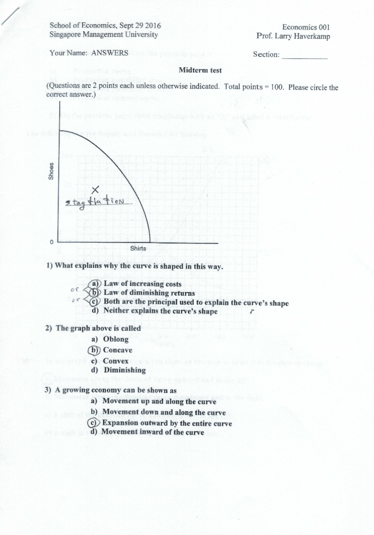 Econs 2015 Midterm Study Guide: Key Concepts and Review - Studocu