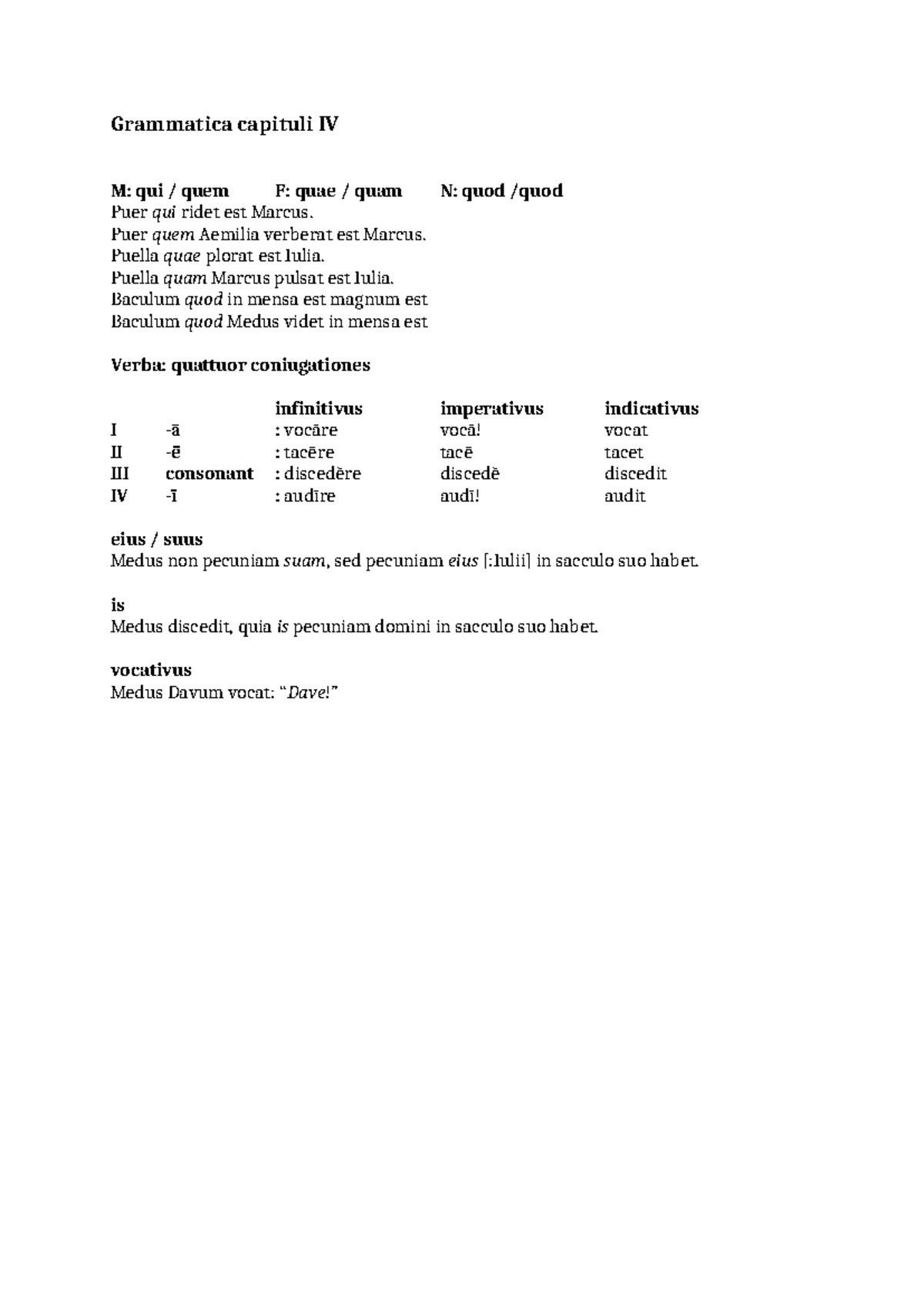 Hoofdstuk 4 Latijn Oefenen: Grammatica en Voorbeelden - Studeersnel