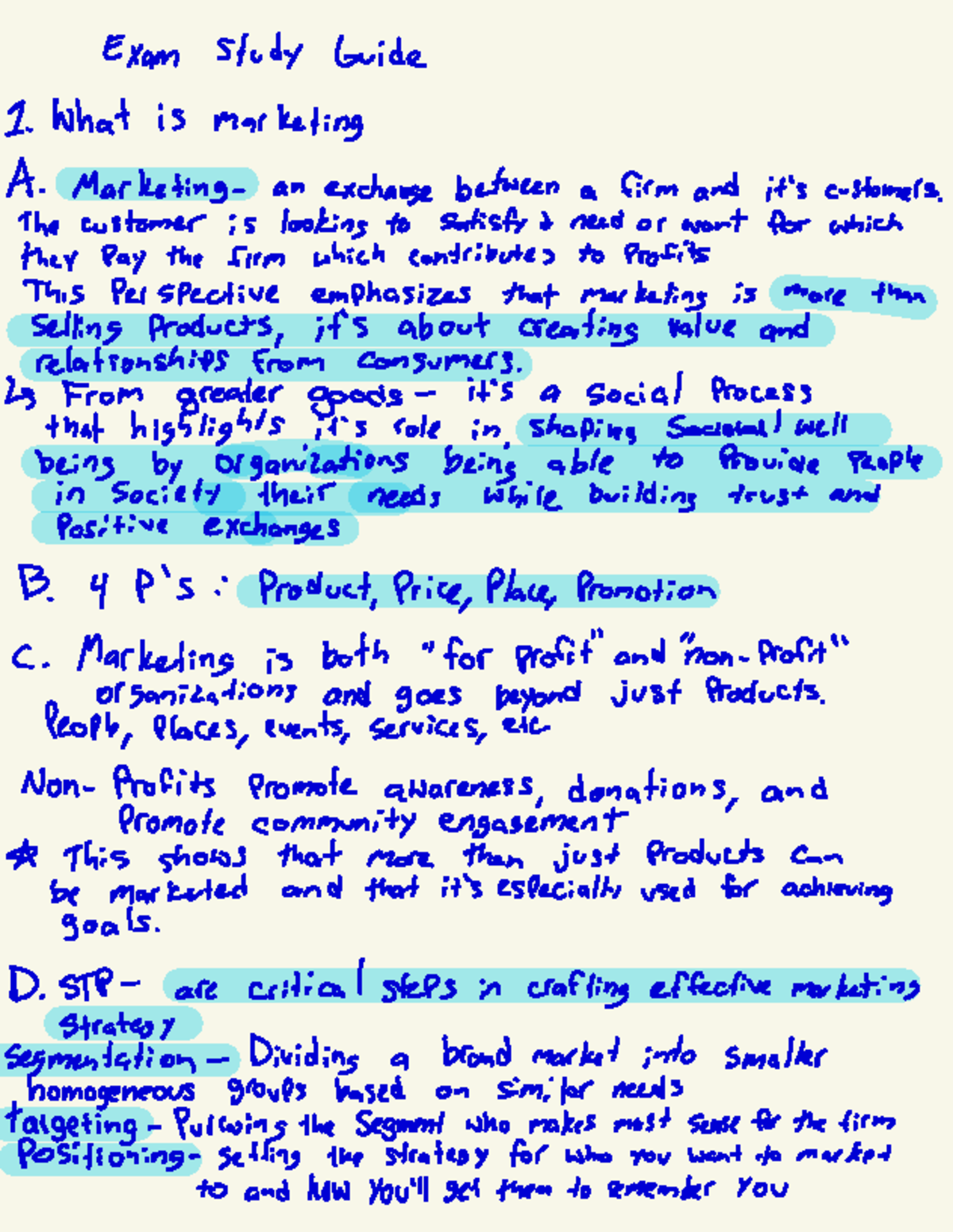 Marketing Exam Study Guide: Key Concepts & Strategies - Studocu