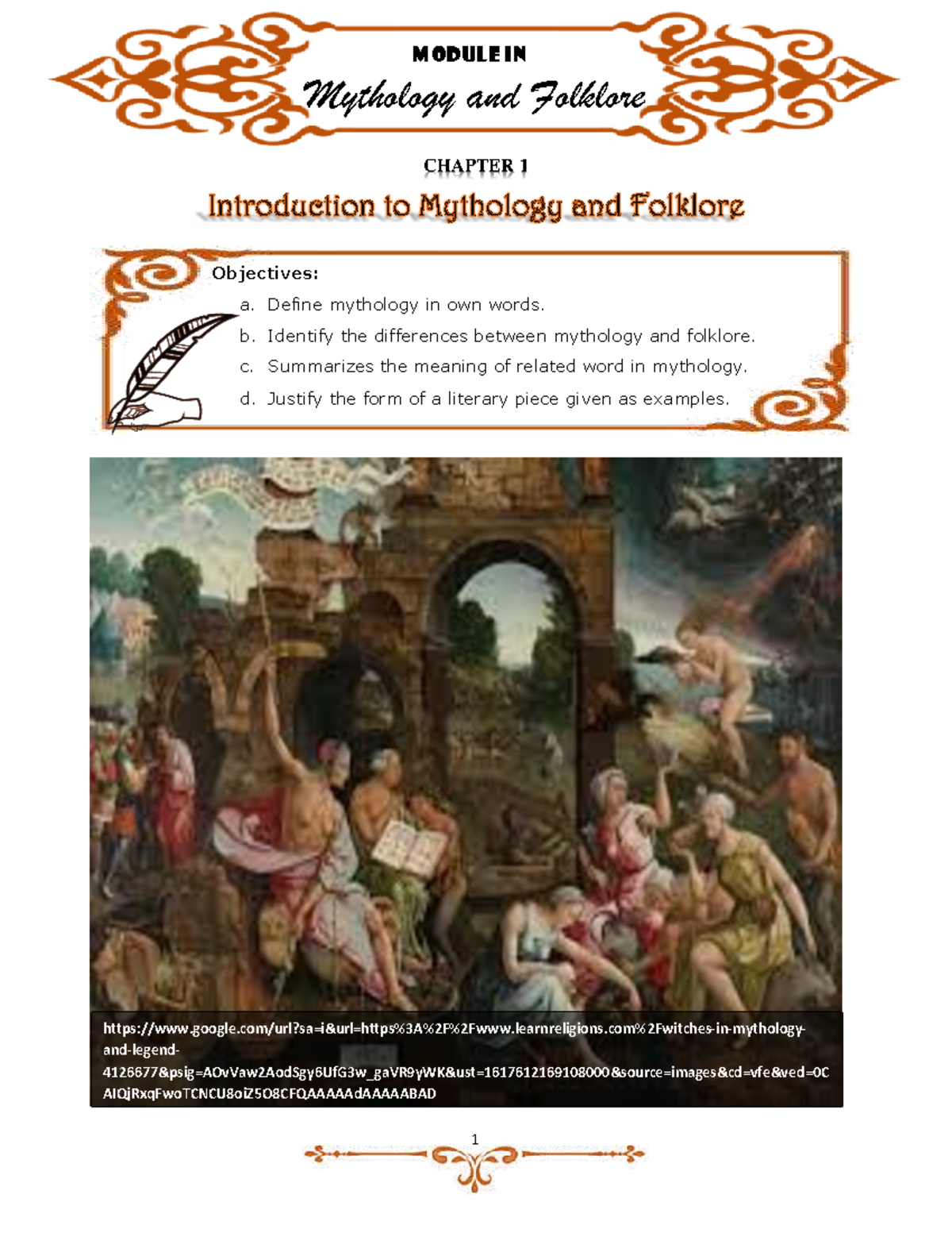 Mythology and Folklore Module: Chapter 1 Overview and Key Concepts ...