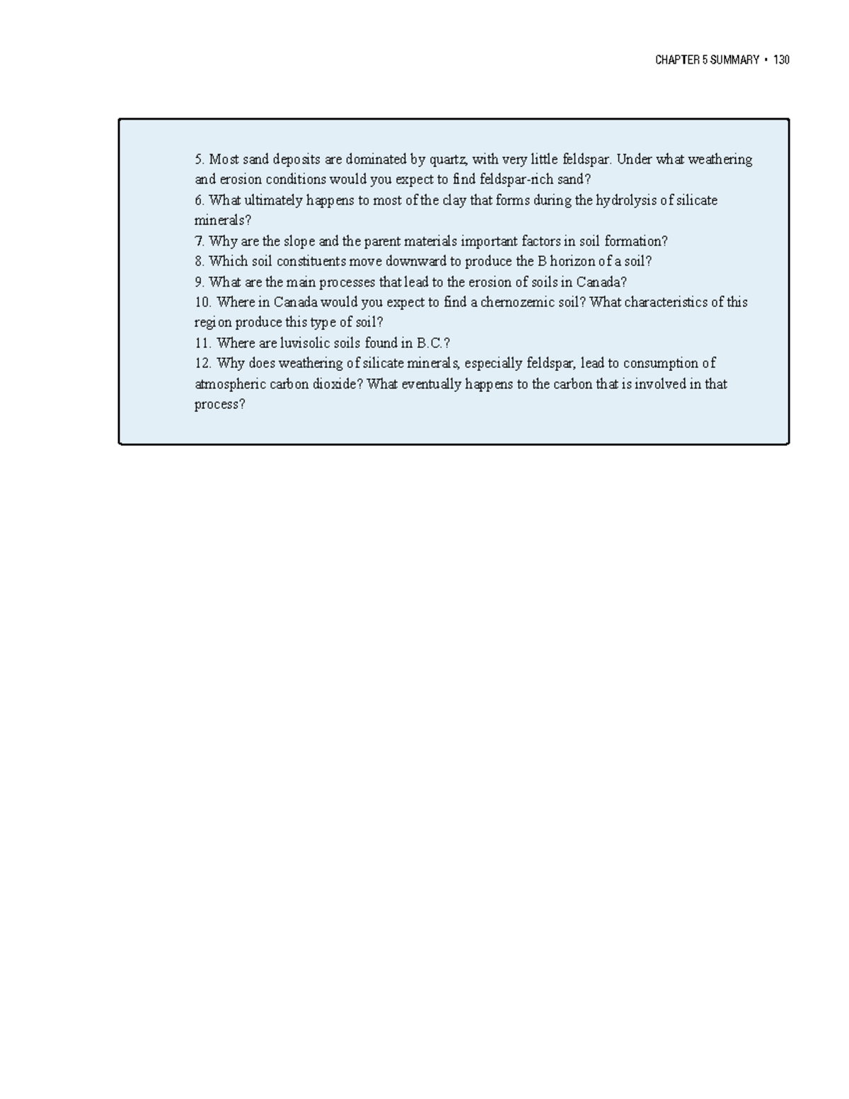 CHAPTER 5 SUMMARY: Weathering, Erosion, and Soil Formation Insights ...