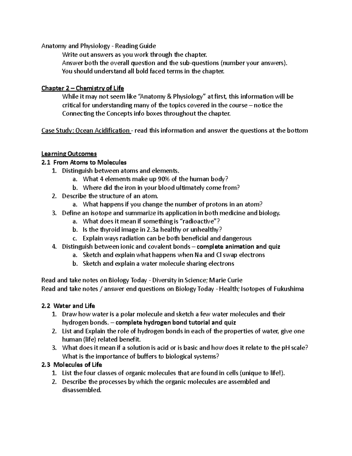 ANATOMY AND PHYSIOLOGY CHAPTER 2 MULTIPLE CHOICE visual data 2