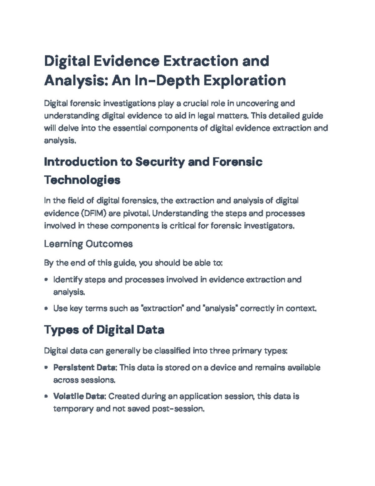 DFIM 101: Comprehensive Guide to Digital Evidence Extraction & Analysis ...