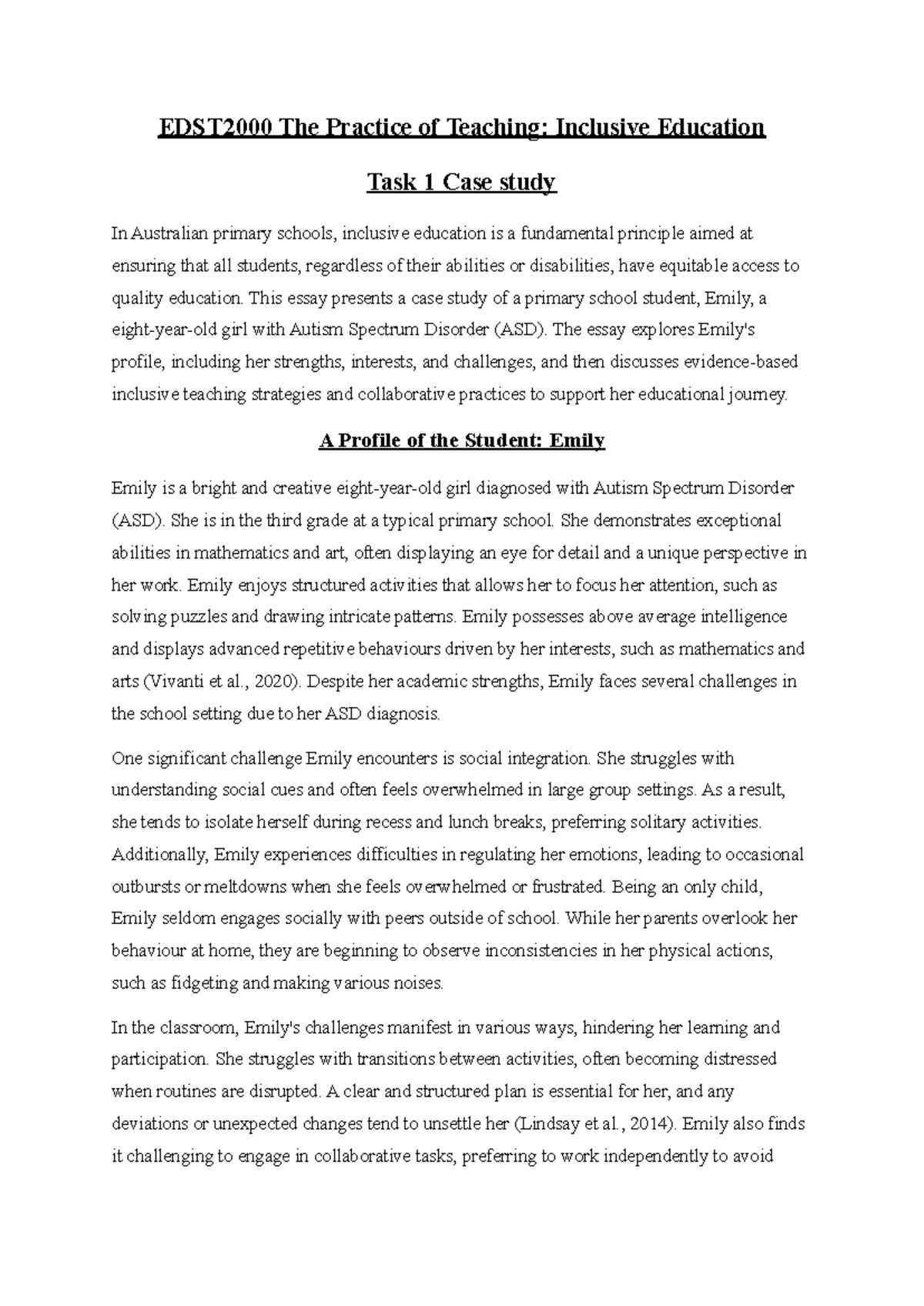 EDU 101: Case Study on Inclusive Education for ASD in Primary Schools ...