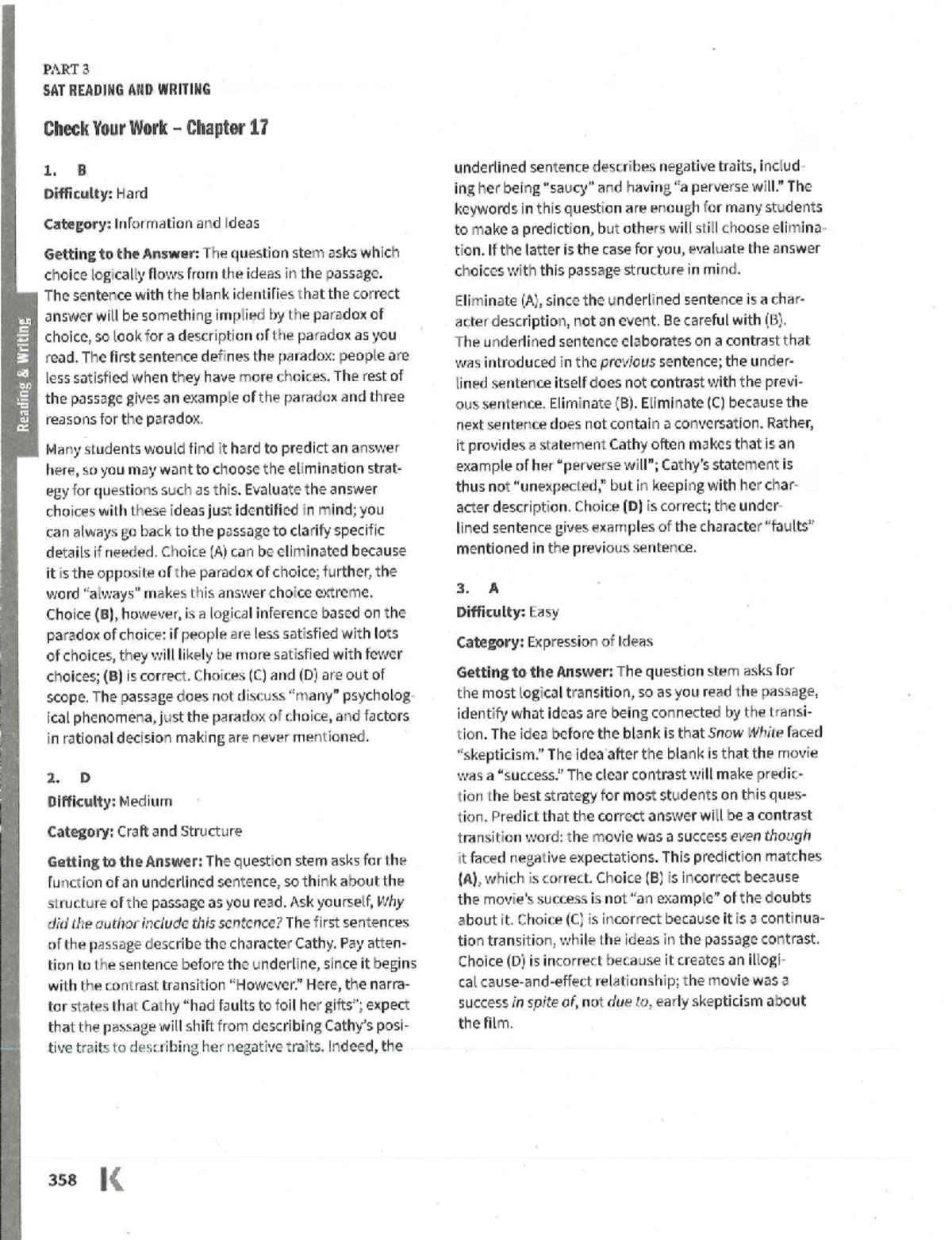 Key Test 5: Answer Key for Digital SAT Reading and Writing & Math ...
