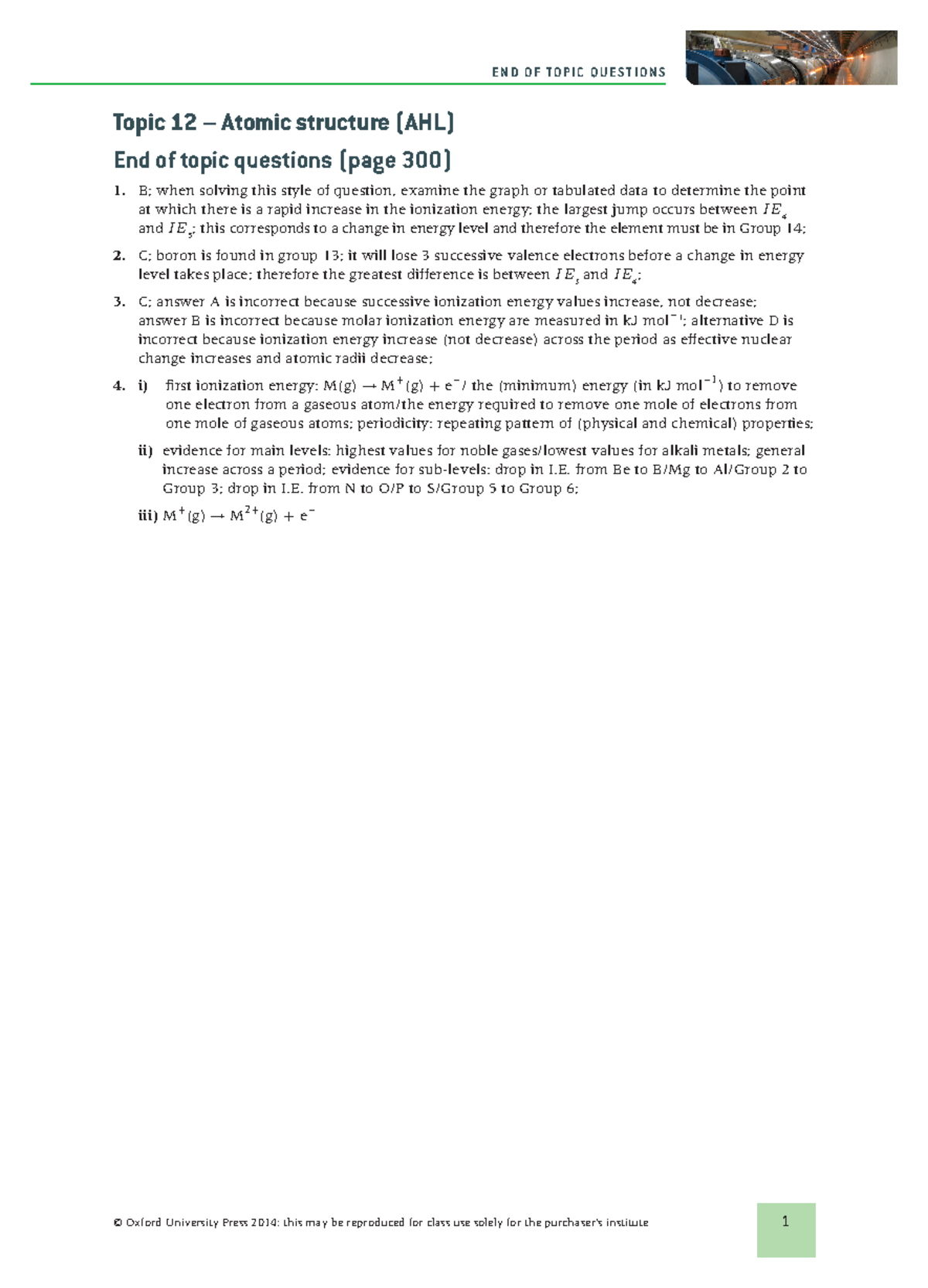 Topic 12 - Answers - 1 END OF TOPIC QUESTIONS © Oxford University Press ...